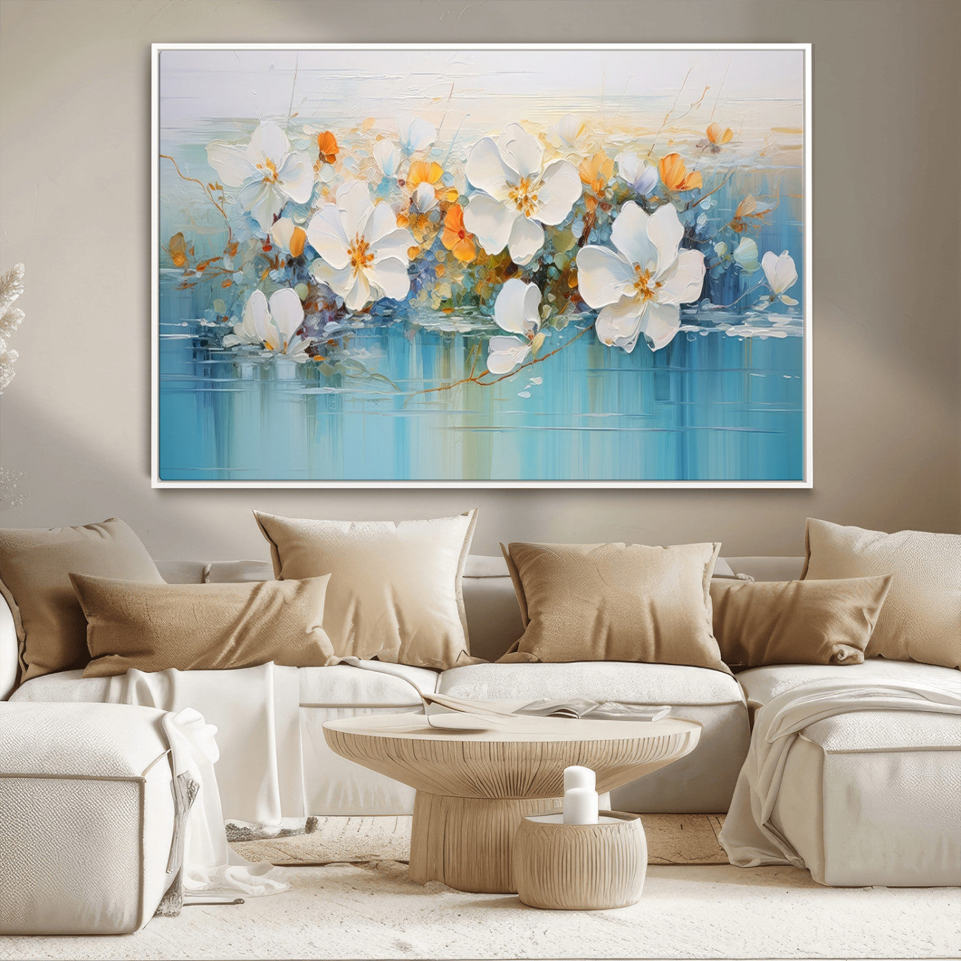MGV-FC-36X24 - Abstract Flower Wall Art Canvas Print
