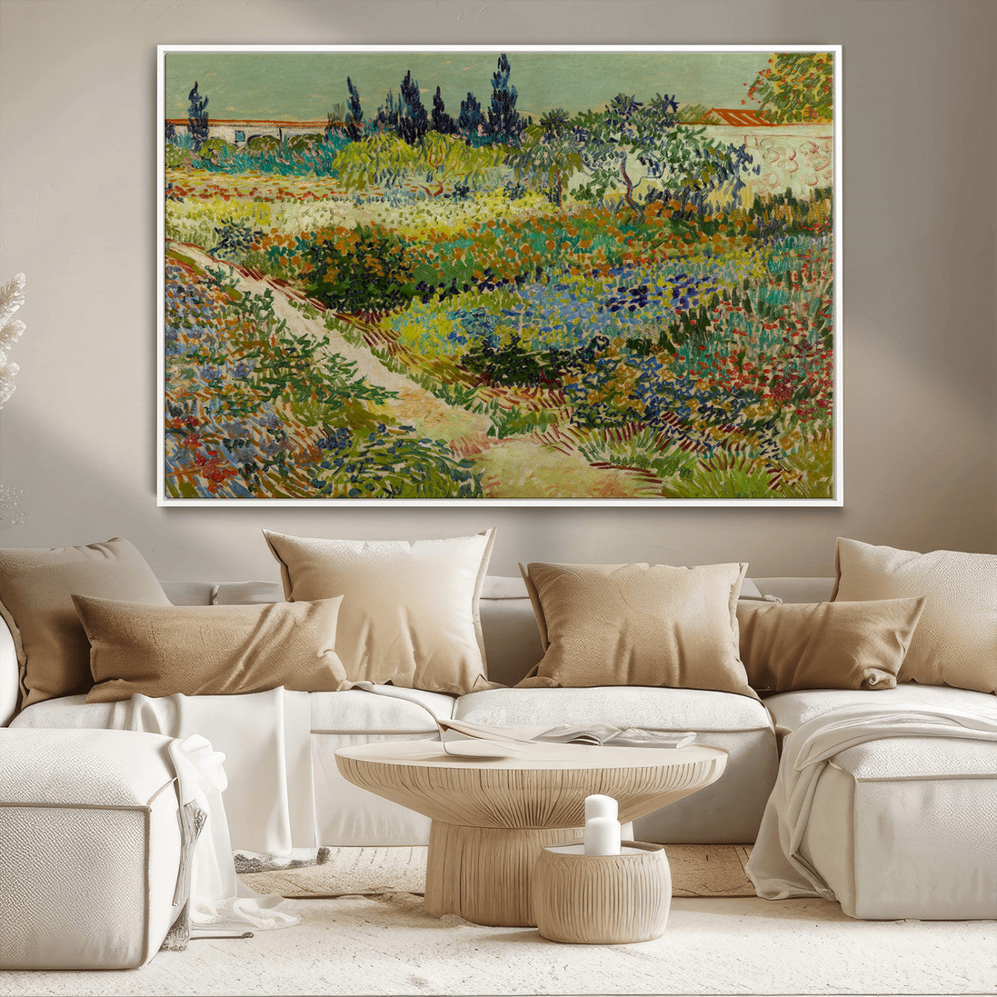 MGV-FC-36X24 - Vincent van Gogh Garden at Arles Wall Art Canvas Print