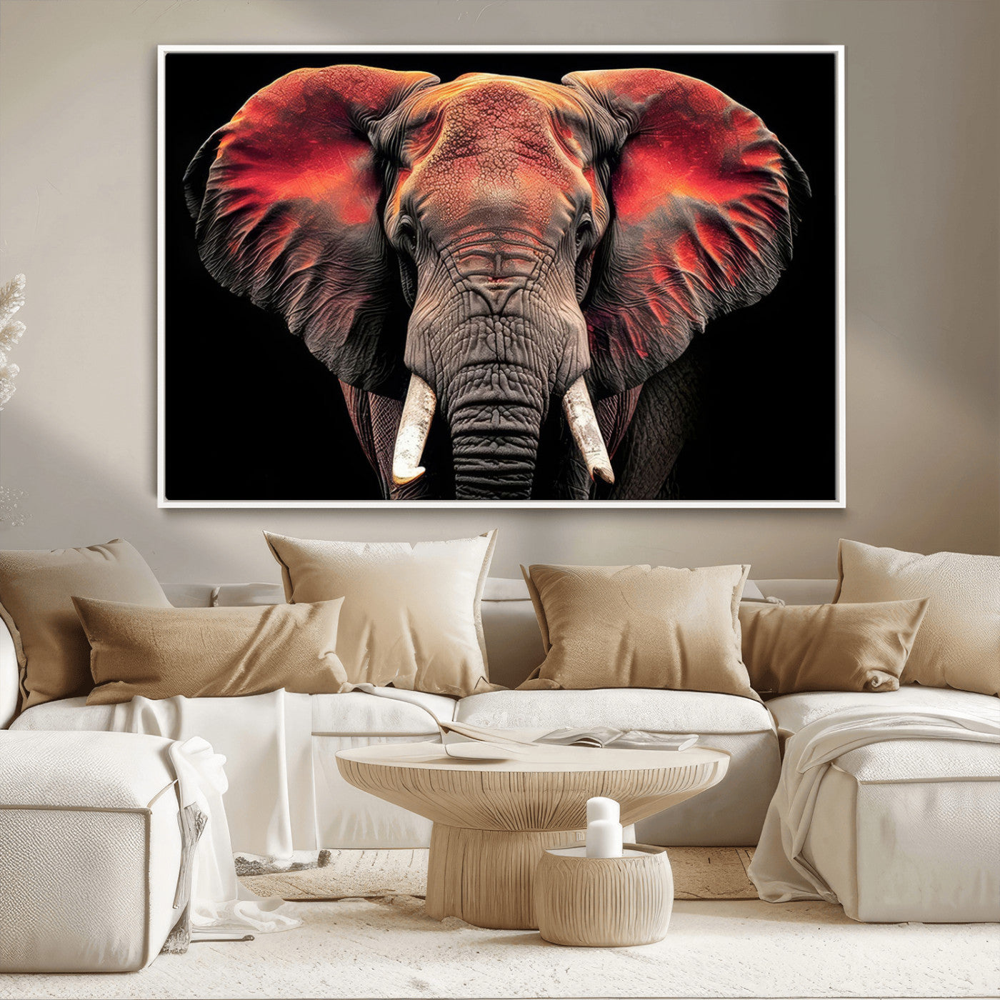 -Elephant Wall Art Canvas Print
