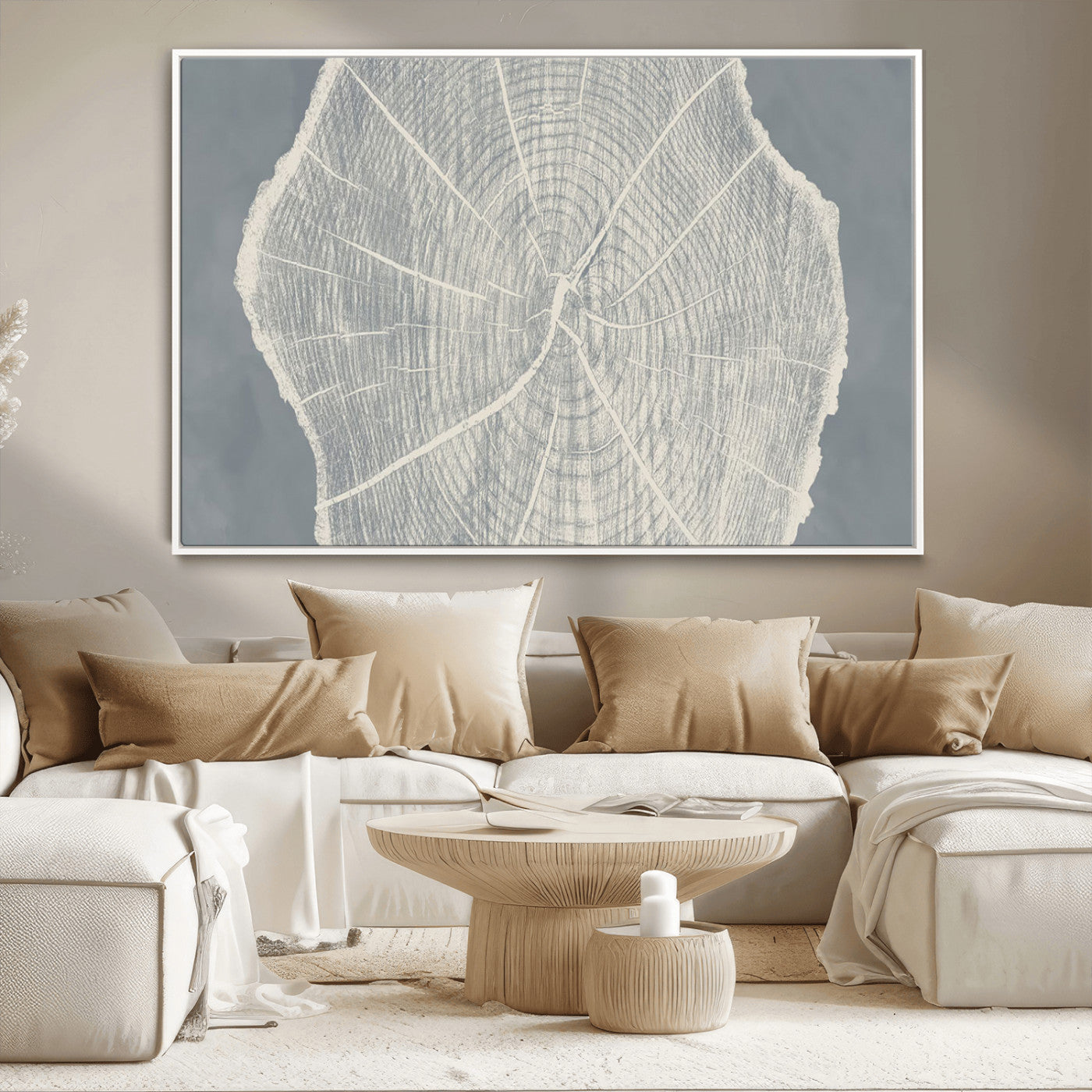 -Abstract Tree Ring Wall Art Canvas Print – Nature-Inspired, Ready to Hang, Modern Home Decor