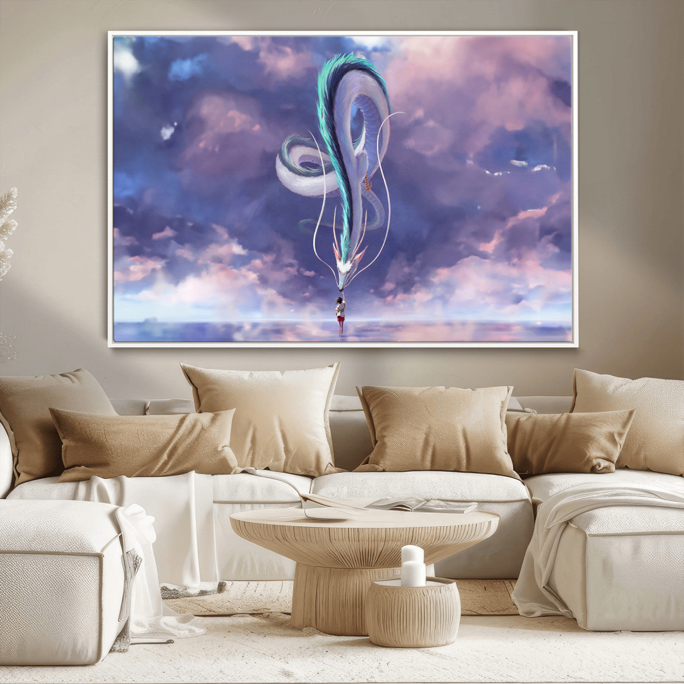 MGV-FC-36X24 - Spirited Away Haku and Chihiro Poster - Anime Lover - Hayao Miyazaki - Studio Ghibli Poster - Anime