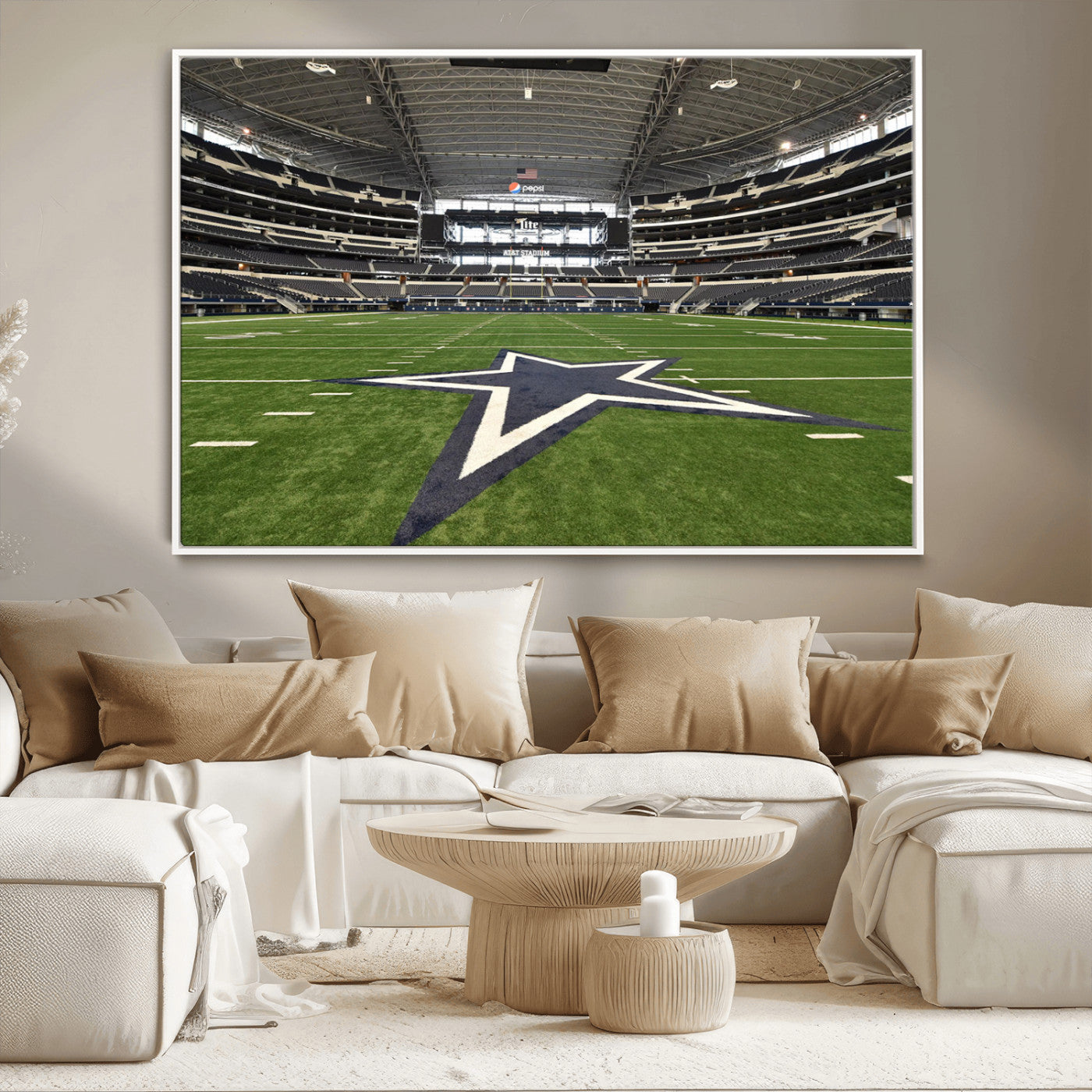 MGV-FC-36X24 - Dallas Cowboys Football Team Print - Arlington AT&T Stadium Wall Art Canvas Print