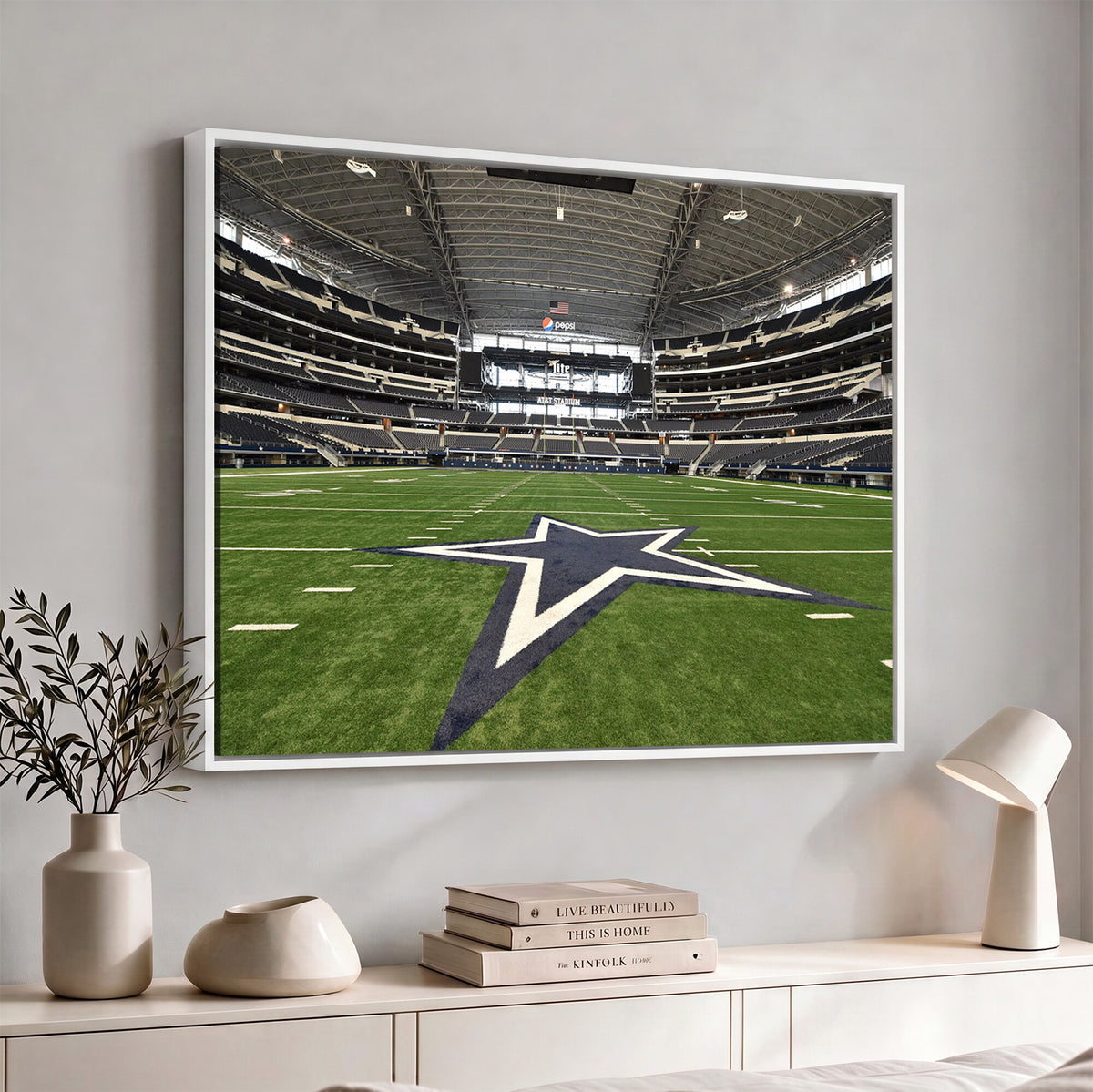 14834-MGV-CV-36X24 - Dallas Cowboys Football Team Print - Arlington AT&T Stadium
