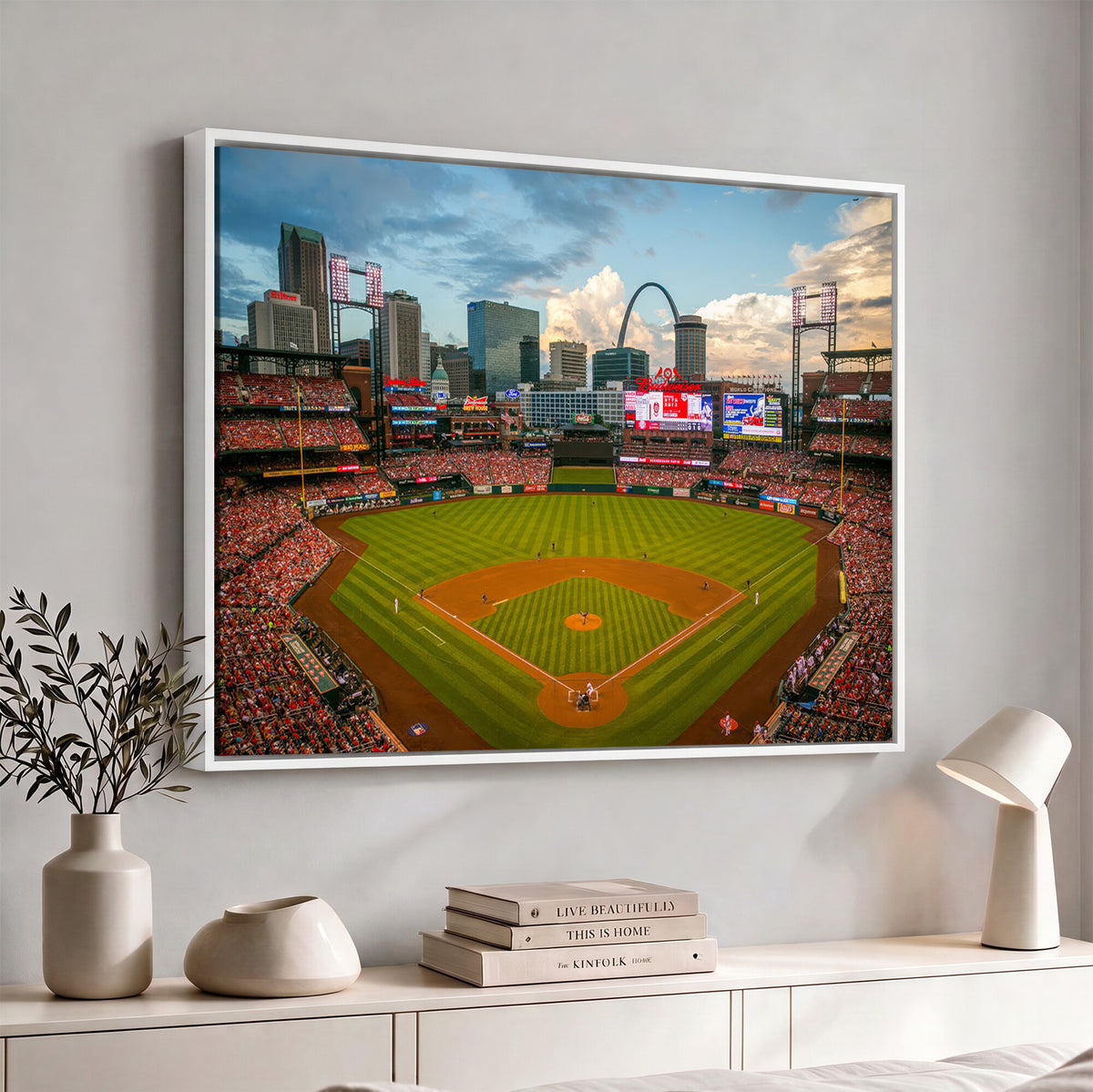 91908-MGV-CV-36X24 - Busch Stadium Wall Art Print | St. Louis Cardinals Baseball