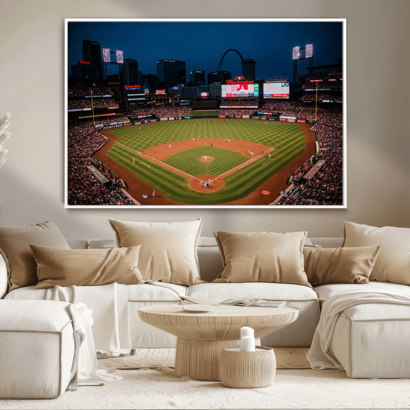 MGV-FC-36X24 - St. Louis Cardinals Baseball Team Print - Busch Stadium Wall Art Canvas Print