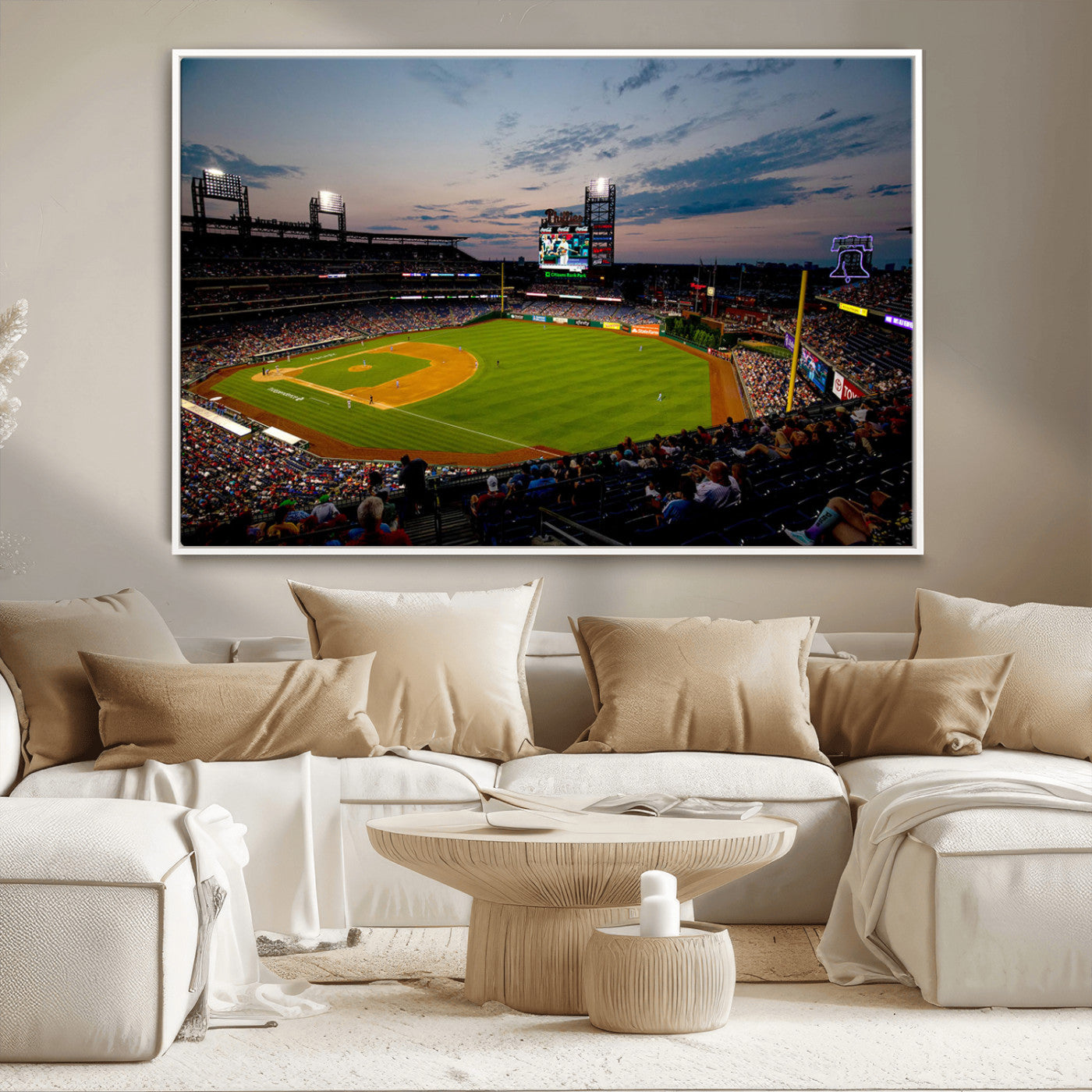 MGV-FC-36X24 - Philadelphia Phillies Baseball Team Print - Citizens Bank Park Stadium Wall Art Canvas Print