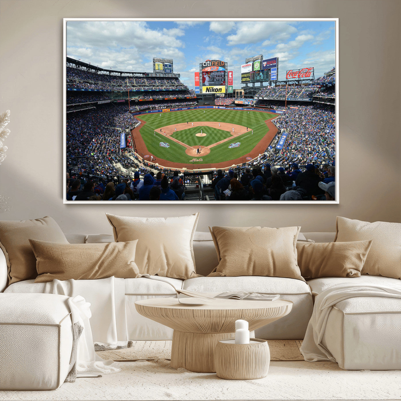 MGV-FC-36X24 - New York Mets Baseball Team Print - Citi Field Stadium Wall Art Canvas Print