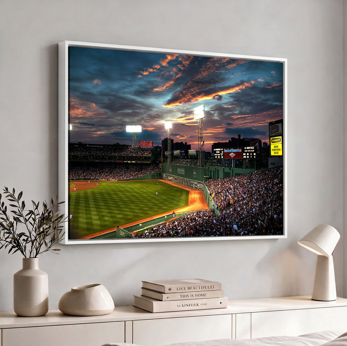 66781-MGV-CV-36X24 - Fenway Park Boston Massachusetts Stadium Wall Art Canvas Print