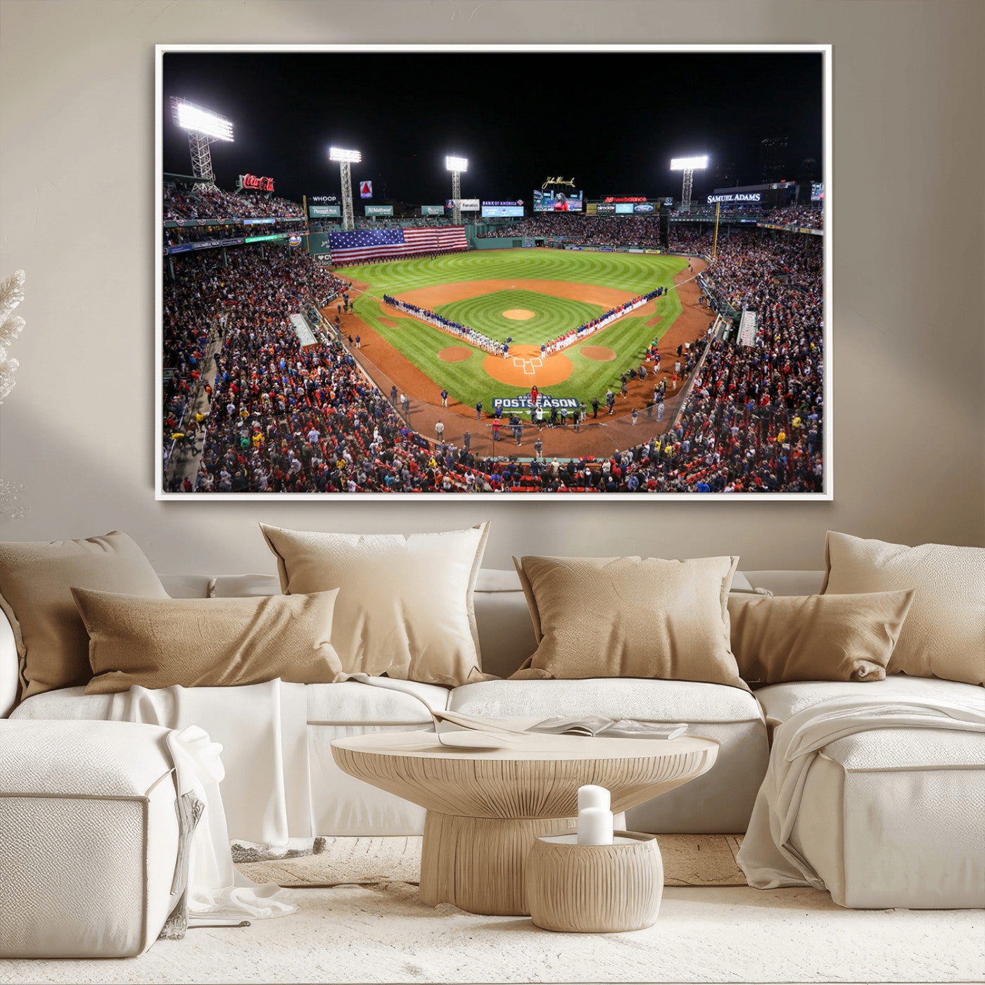 MGV-FC-36X24 - Fenway Park Wall Art Canvas Print | Large Baseball Stadium Canvas Print for Boston Red Sox Fans | Framed Ready-to-Hang Boston Sports Decor Artwork