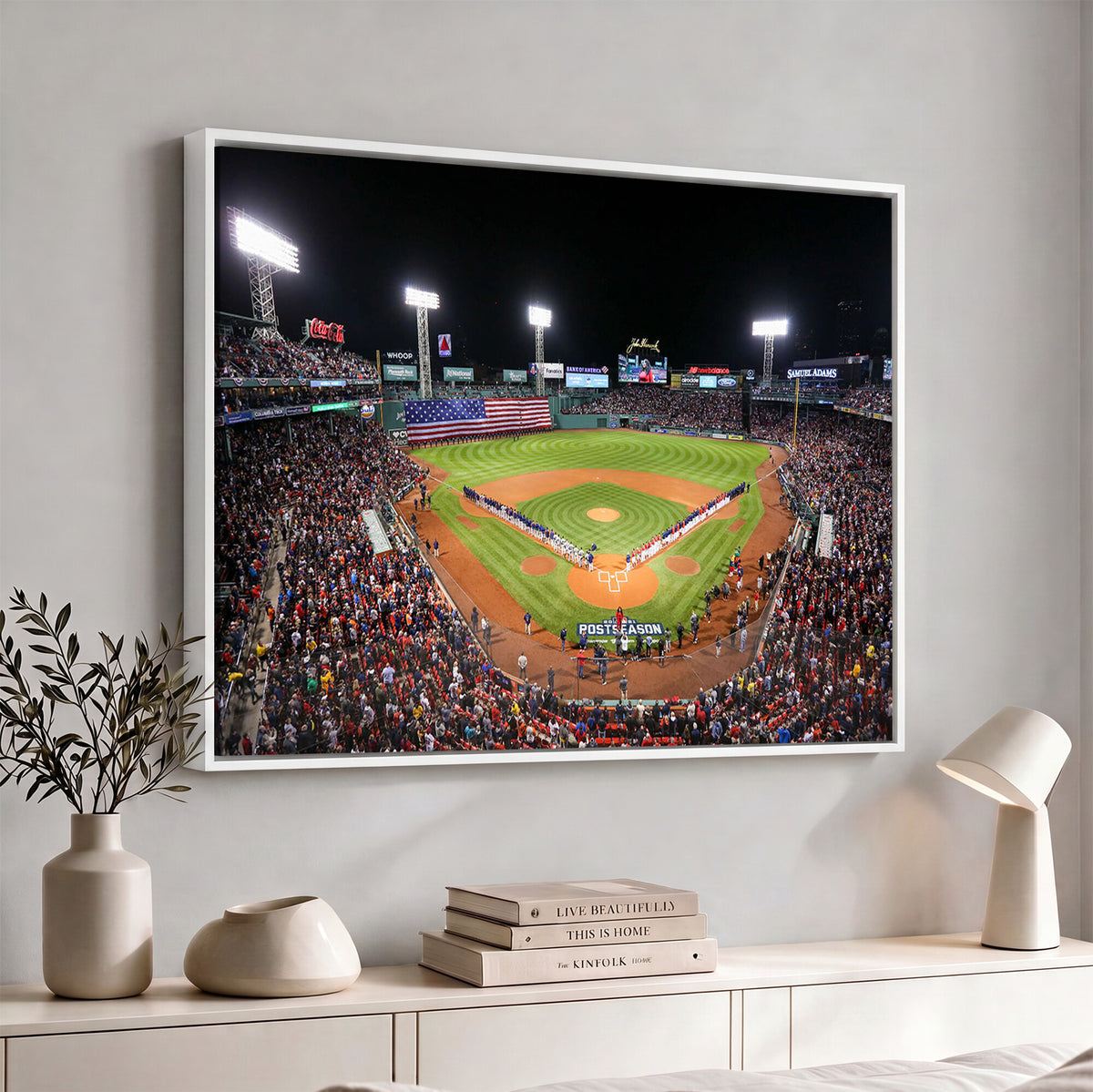 47365-MGV-CV-36X24 - Fenway Park Wall Art Canvas Print | Large Baseball Stadium Canvas for Boston Red Sox Fans