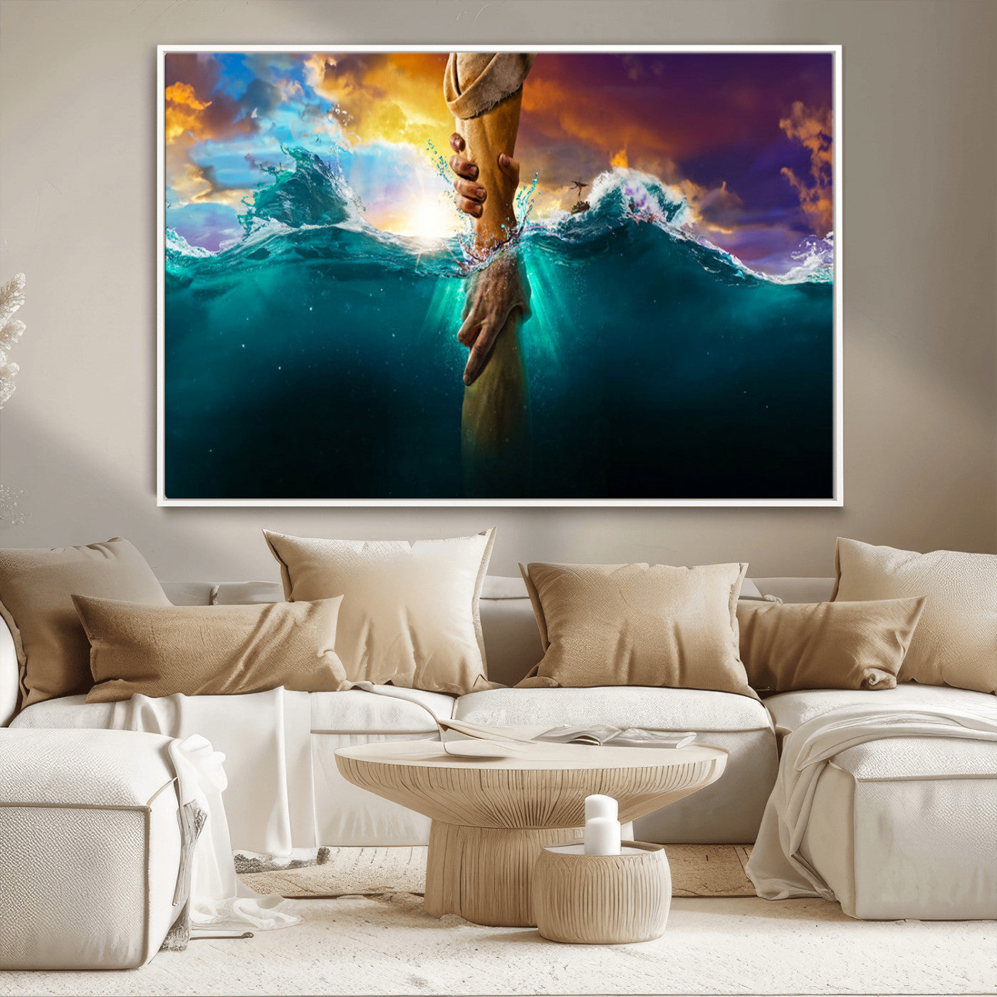 MGV-FC-36X24 - God Hand Wall Art Canvas Print