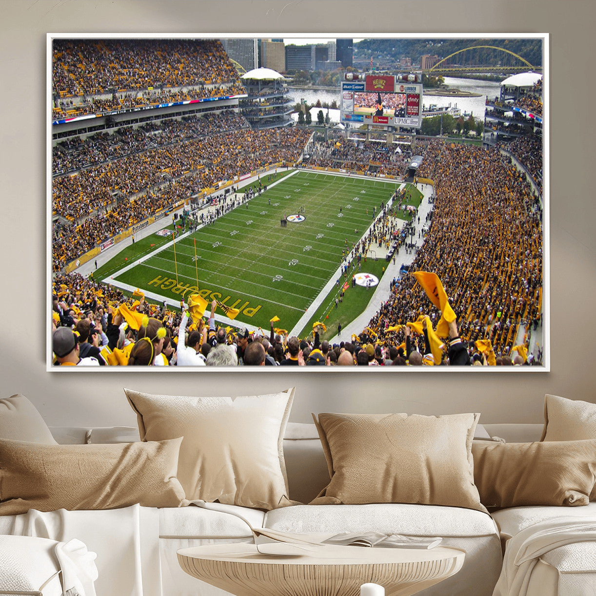 51419-MGV-FC-36X24 - Pittsburgh Steelers Print - Pittsburgh Heinz Field Stadium Wall Art Canvas Print