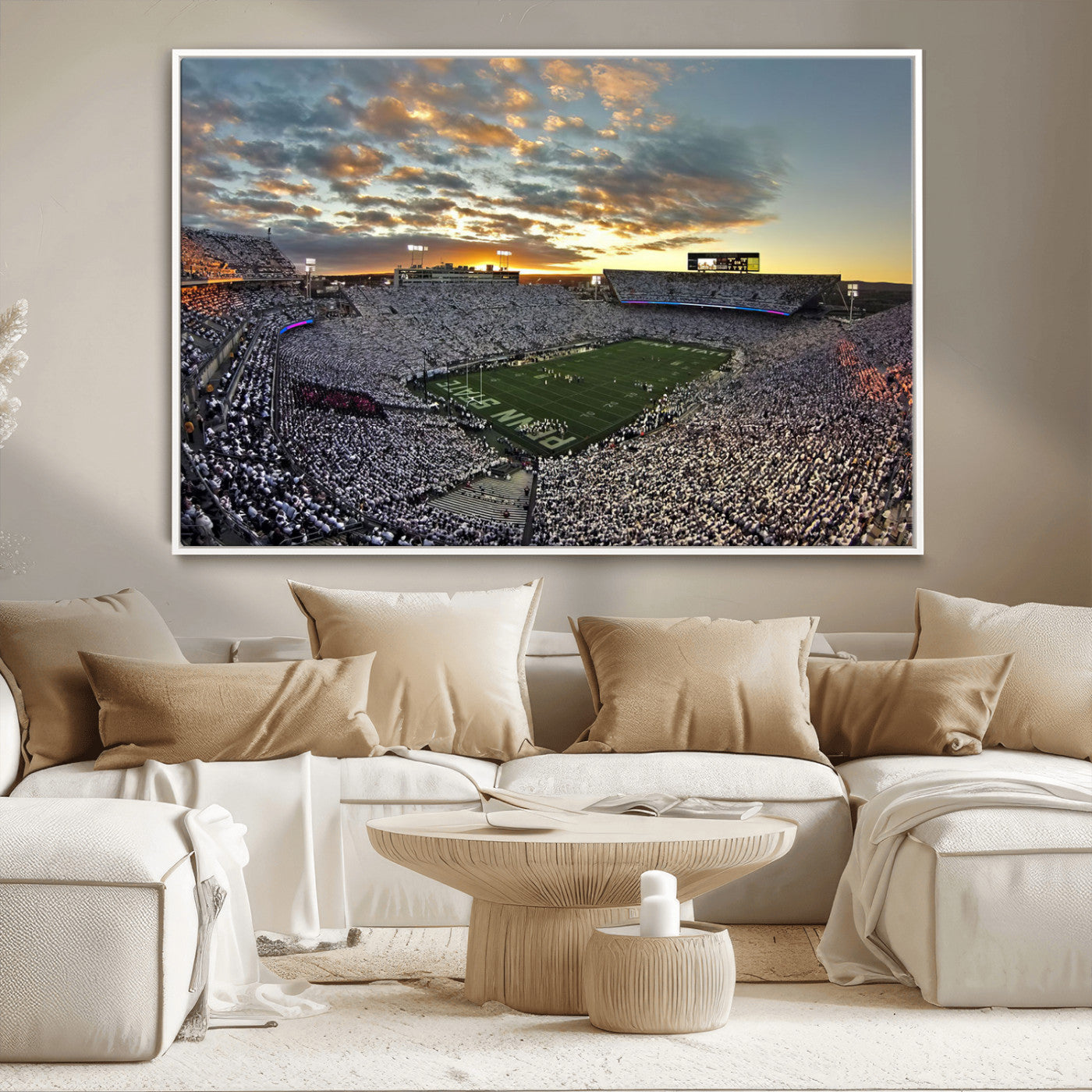 MGV-FC-36X24 - Beaver Stadium Wall Art - Penn State Stadium Wall Art | Penn Nittany Lions Football Match for Sport Room Decor