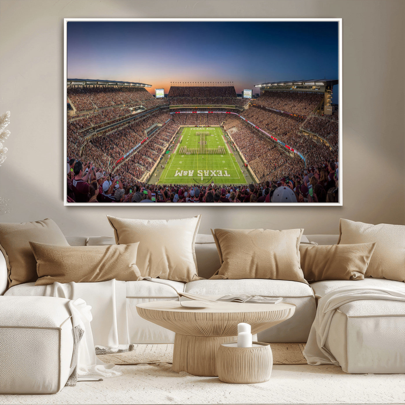MGV-FC-36X24 - Kyle Field Wall Art Print | Large Texas A&M Aggies Football Canvas Print for Sports Enthusiasts | Framed, Ready-to-Hang Stadium Decor