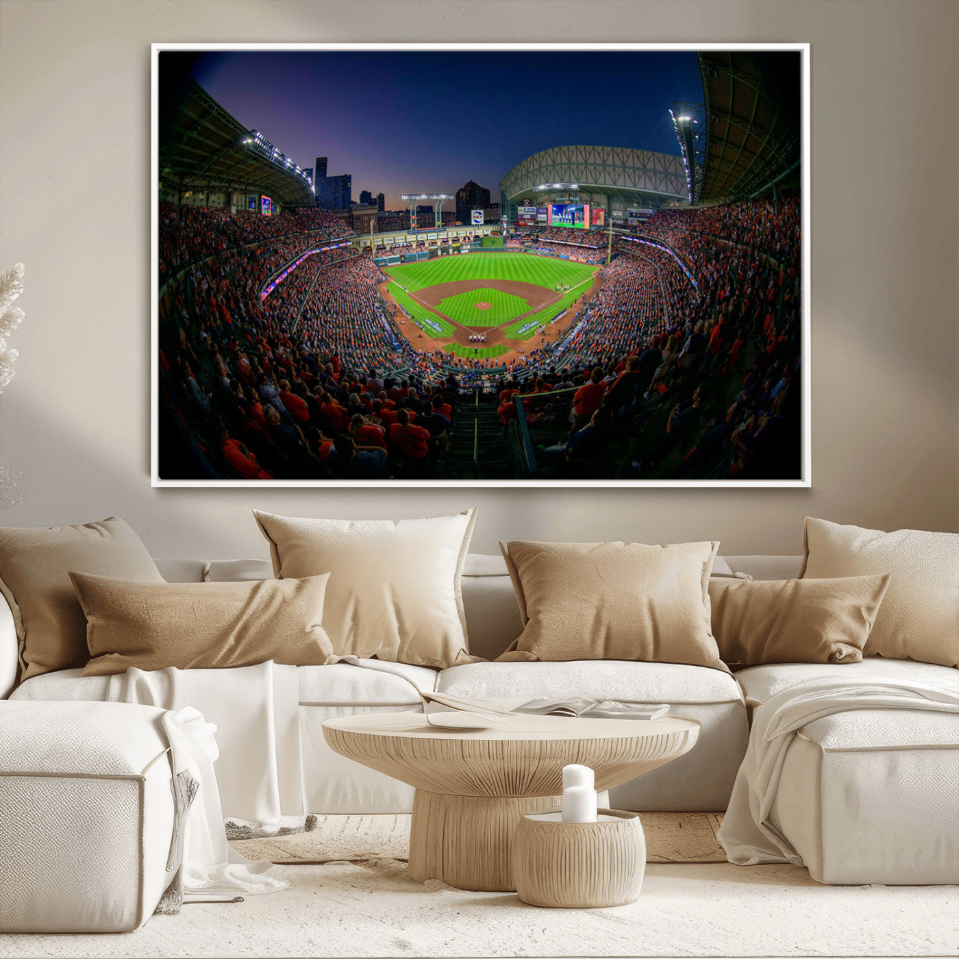 MGV-FC-36X24 - Houston Astros Baseball Team Print - Houston Minute Maid Park Stadium Wall Art Canvas Print