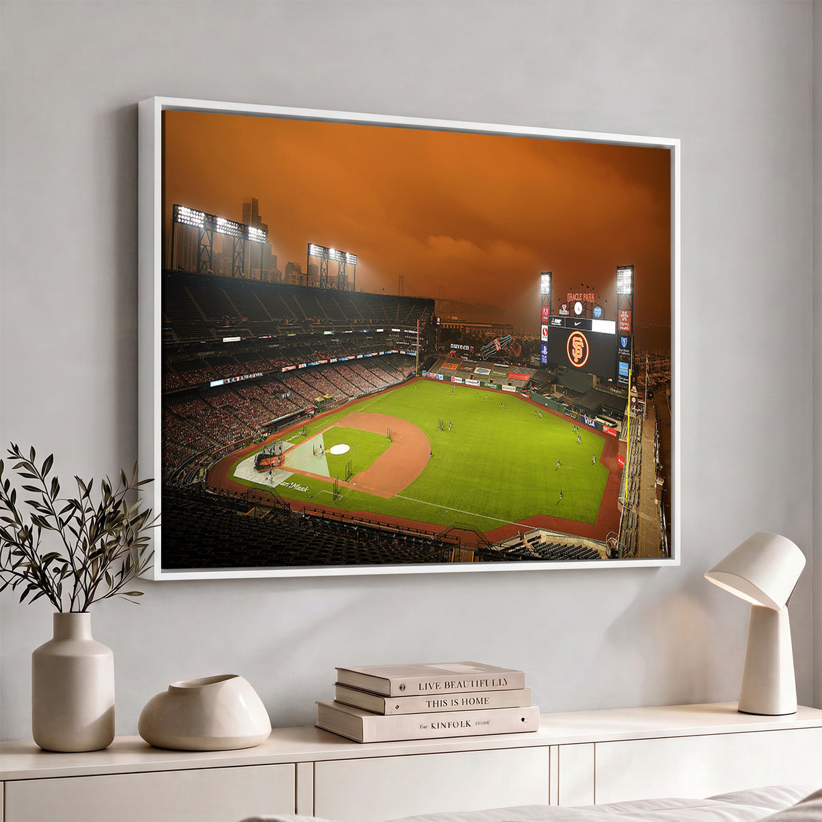31315-MGV-CV-36X24 - San Francisco Giants Baseball Team Print, Oracle Park Stadium Wall Art Canvas Print