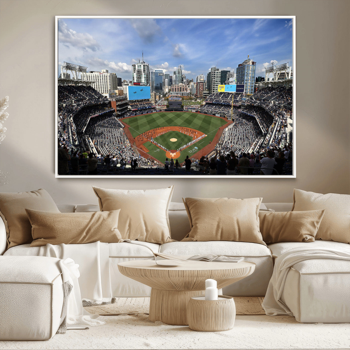 MGV-FC-36X24 - San Diego Padres Baseball Team Print - Petco Park Stadium Wall Art Canvas Print