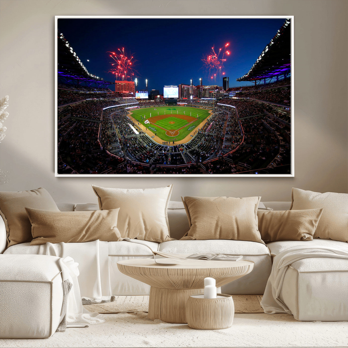 MGV-FC-36X24 - Truist Park Atlanta Braves Baseball Stadium Wall Art Print | Large 3-Panel Canvas Print for Sports
