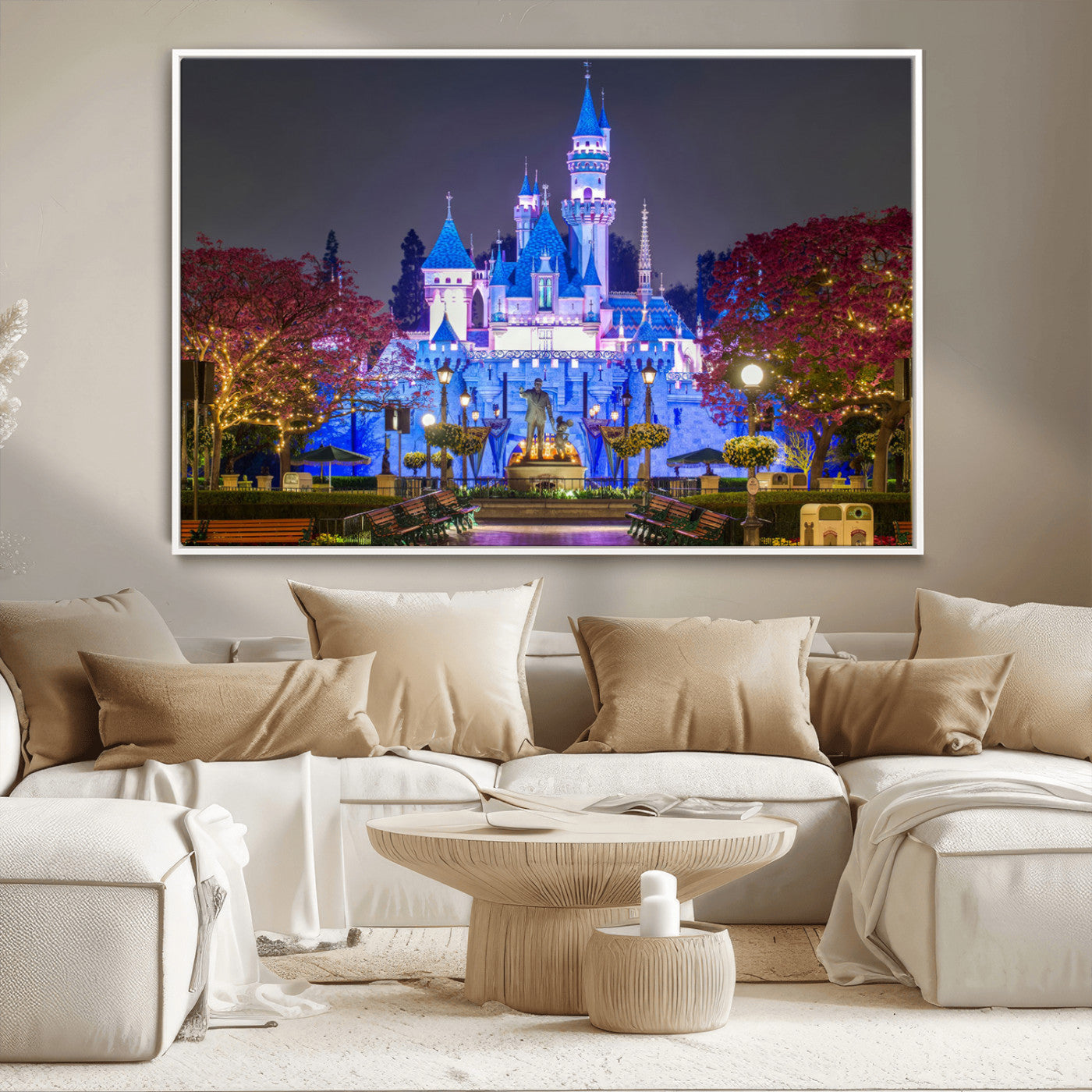 66710-MGV-CV-36X24-Large Disney Castle Wall Art Canvas Print - Magic Kingdom Kids Room Decoration Disney World