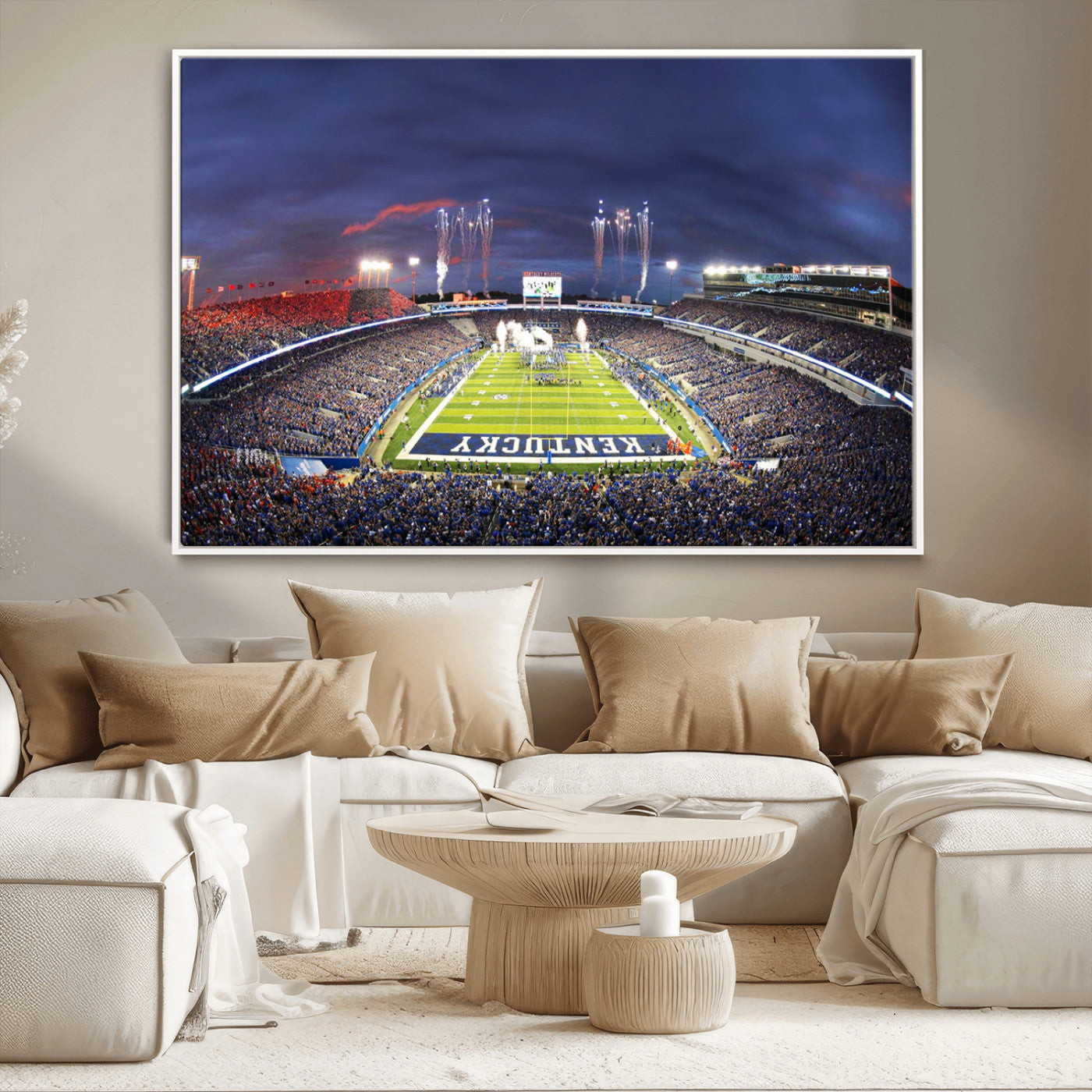 MGV-FC-36X24 - Kroger Field Canvas Wall Art - Kentucky Stadium Wall Art Print - Sunset Football Stadium Wall Decor