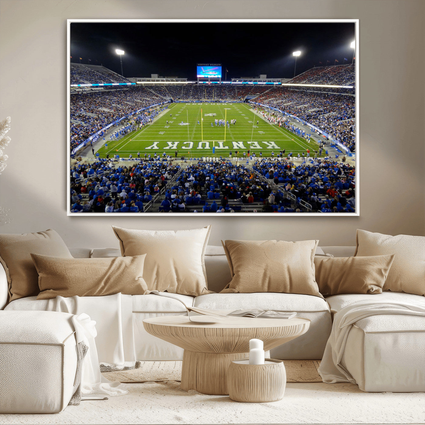 MGV-FC-36X24 - Kroger Field Canvas Wall Art - Kentucky Stadium Wall Art Print - Sunset Football Stadium Wall Decor