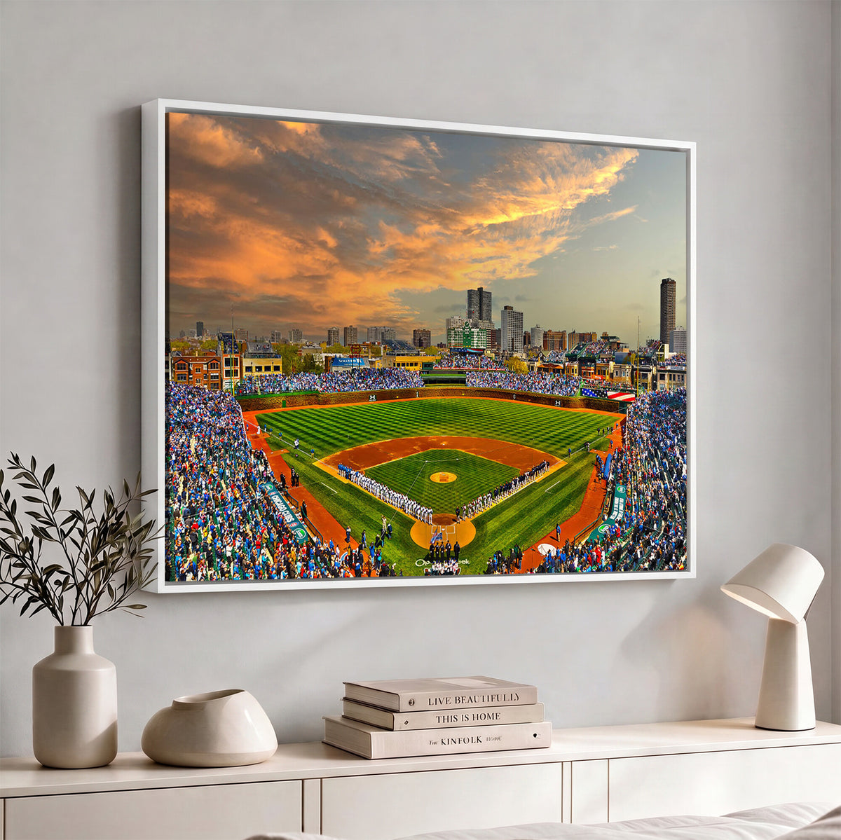 45635-MGV-CV-36X24 - Chicago Wrigley Field Wall Art Canvas Print