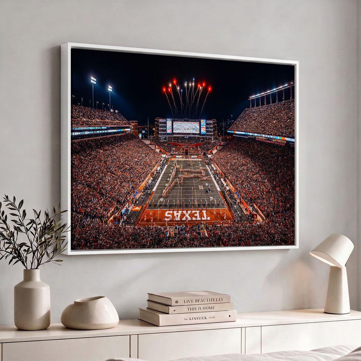 58778-PAN-FL-20X10 - Darrell K Royal Memorial Stadium | Texas Longhorns | Print Decor Wall Art Design for Home & Office Decoration