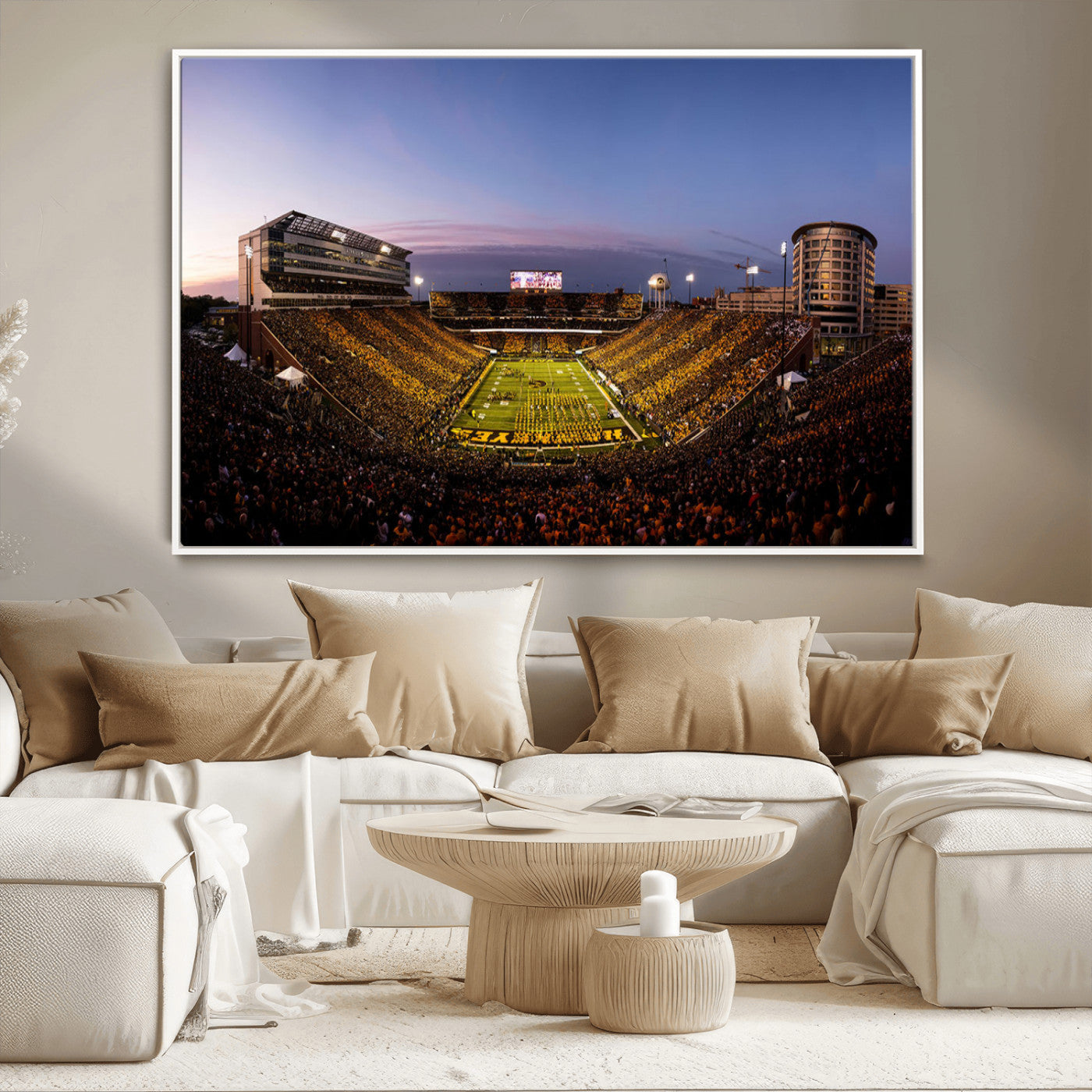 MGV-FC-36X24 - Iowa Hawkeyes Kinnick Stadium Wall Art Canvas Print, Framed Iowa Hawkeyes Kinnick Stadium Canvas