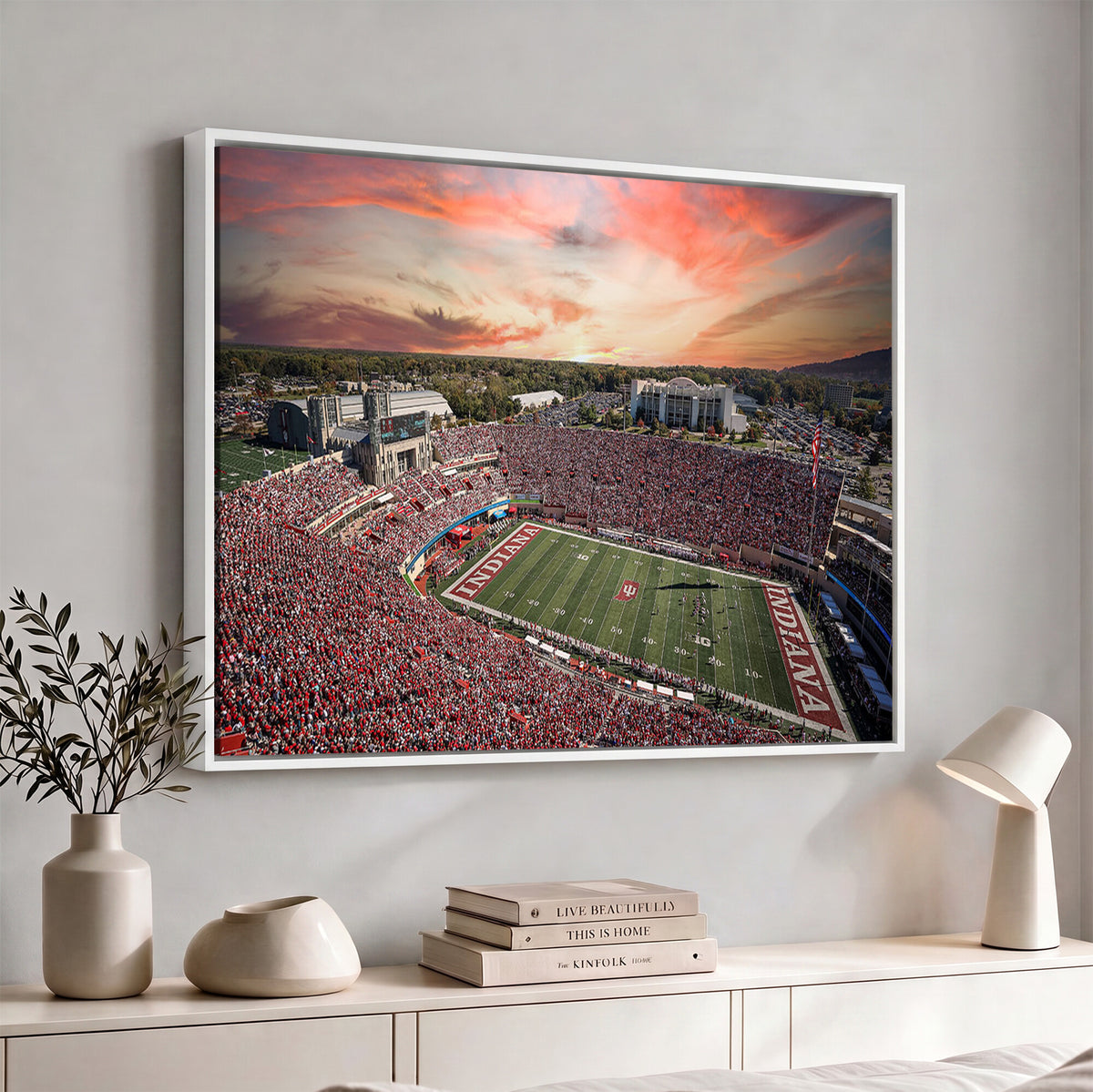 51135-MGV-CV-36X24 - Indiana Memorial Stadium Wall Art Canvas Print
