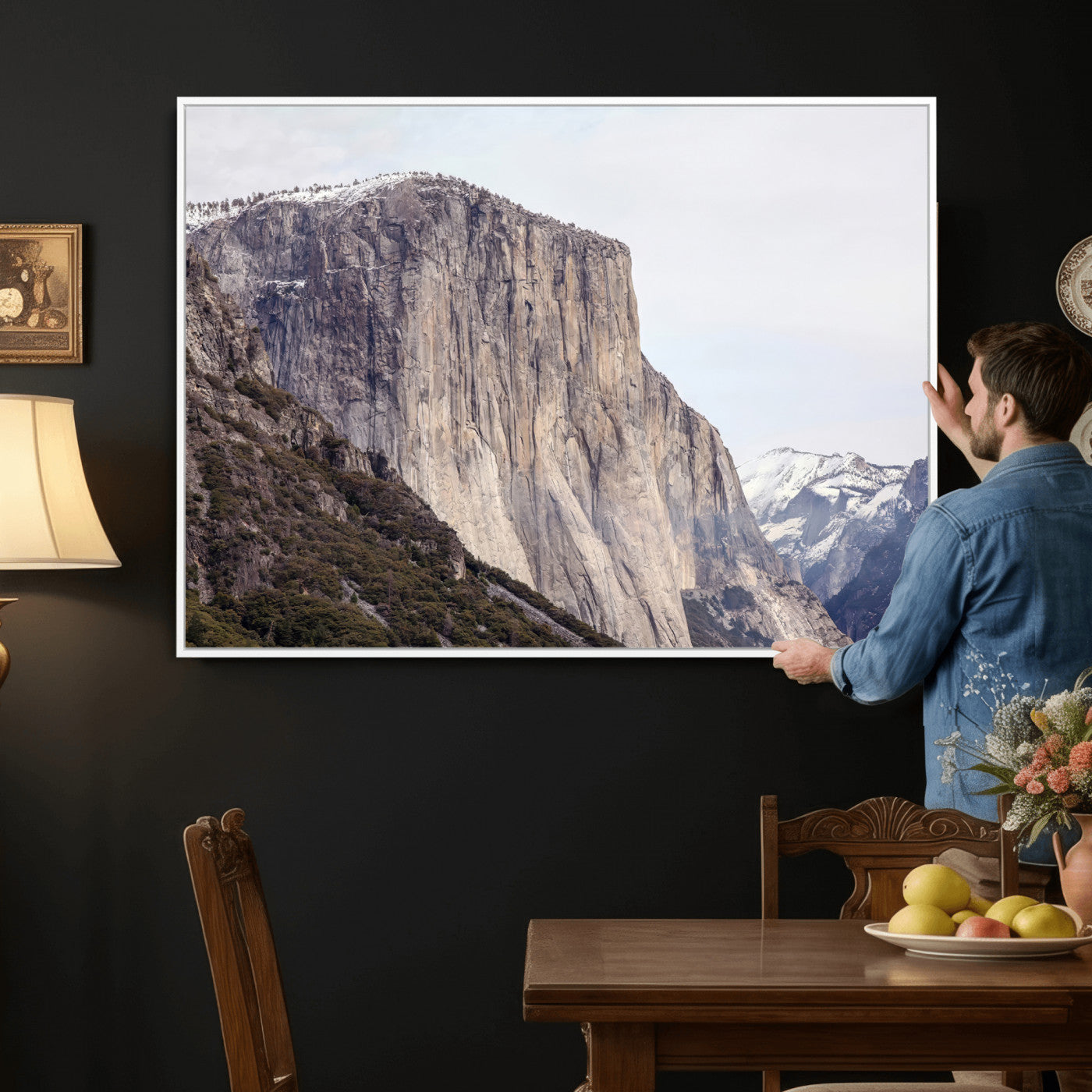 74506434-MGV-CV-36X24 - El Capitan Yosemite Mountain Wall Art – Yosemite Cliff Canvas Print, Rugged Terrain and Timeless Wilderness Decor for Office, Living Room or Cabin