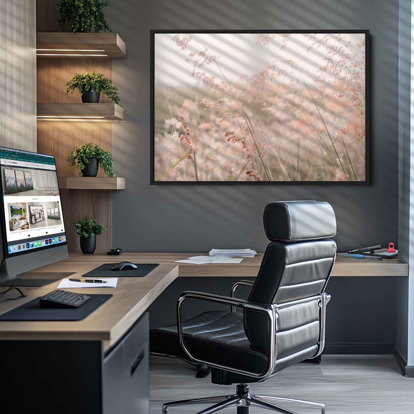 79164340-MGV-CV-36X24-Pastel Grasses Wall Art Canvas Print