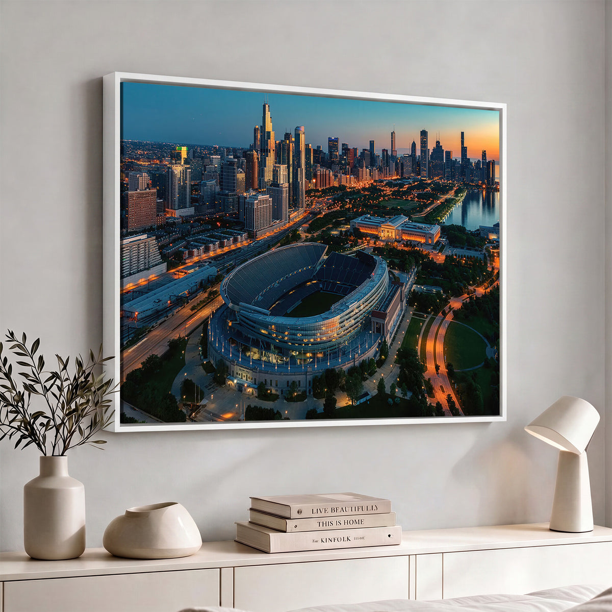 36690345-MGV-CV-36X24 - Chicago Bears Soldiers Field Wall Art Canvas Print