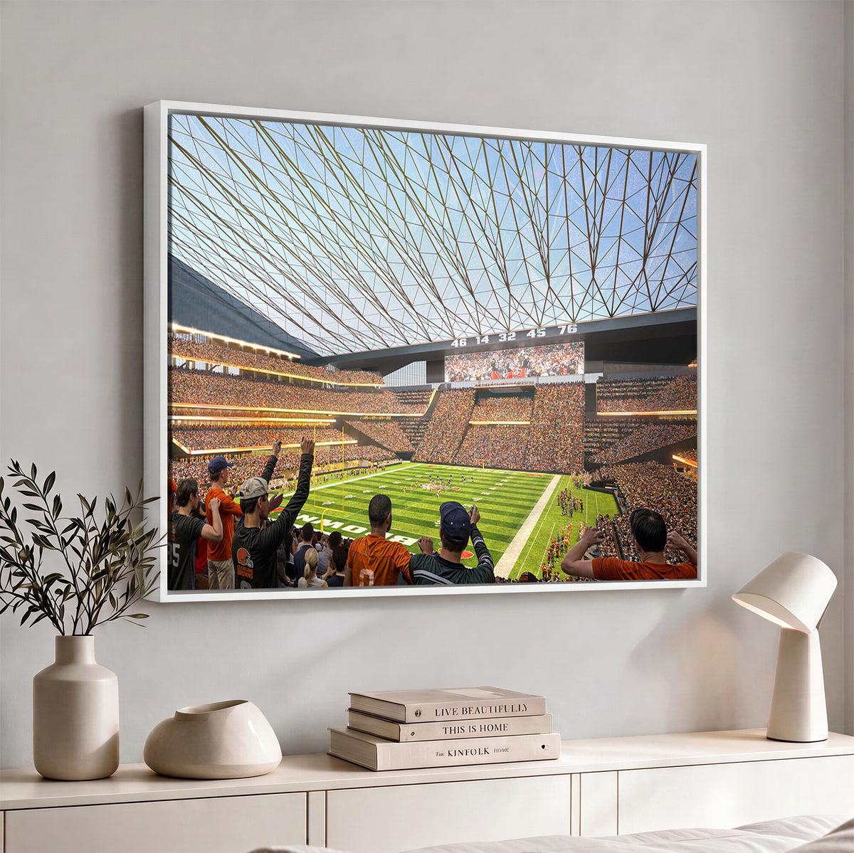 81960112-MGV-CV-36X24 - Cleveland Browns Stadium Wall Art Canvas Print