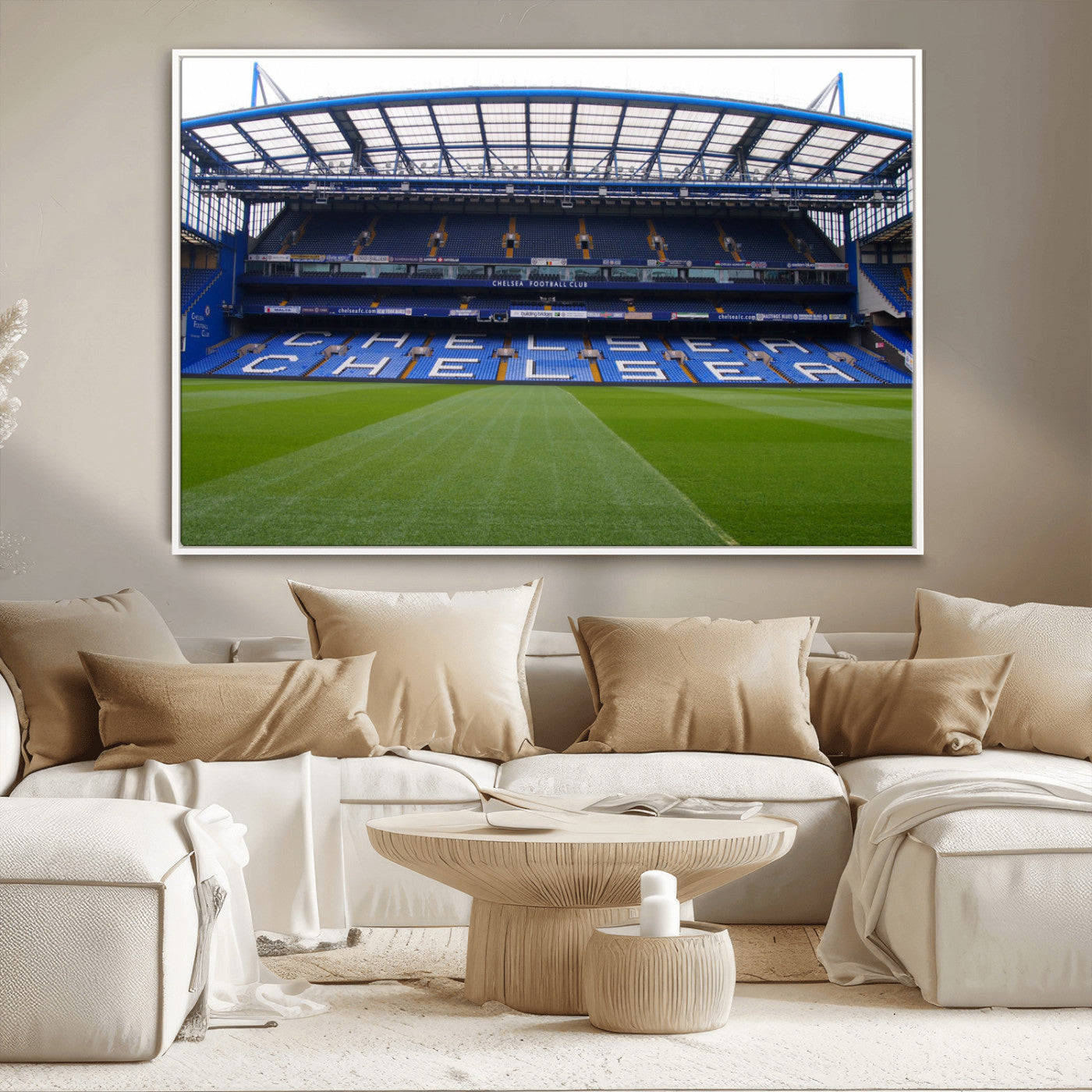 MGV-FC-36X24 - Stamford Bridge Chelsea Football Stadium Canvas Wall Art Print – Immersive Stadium Experience for