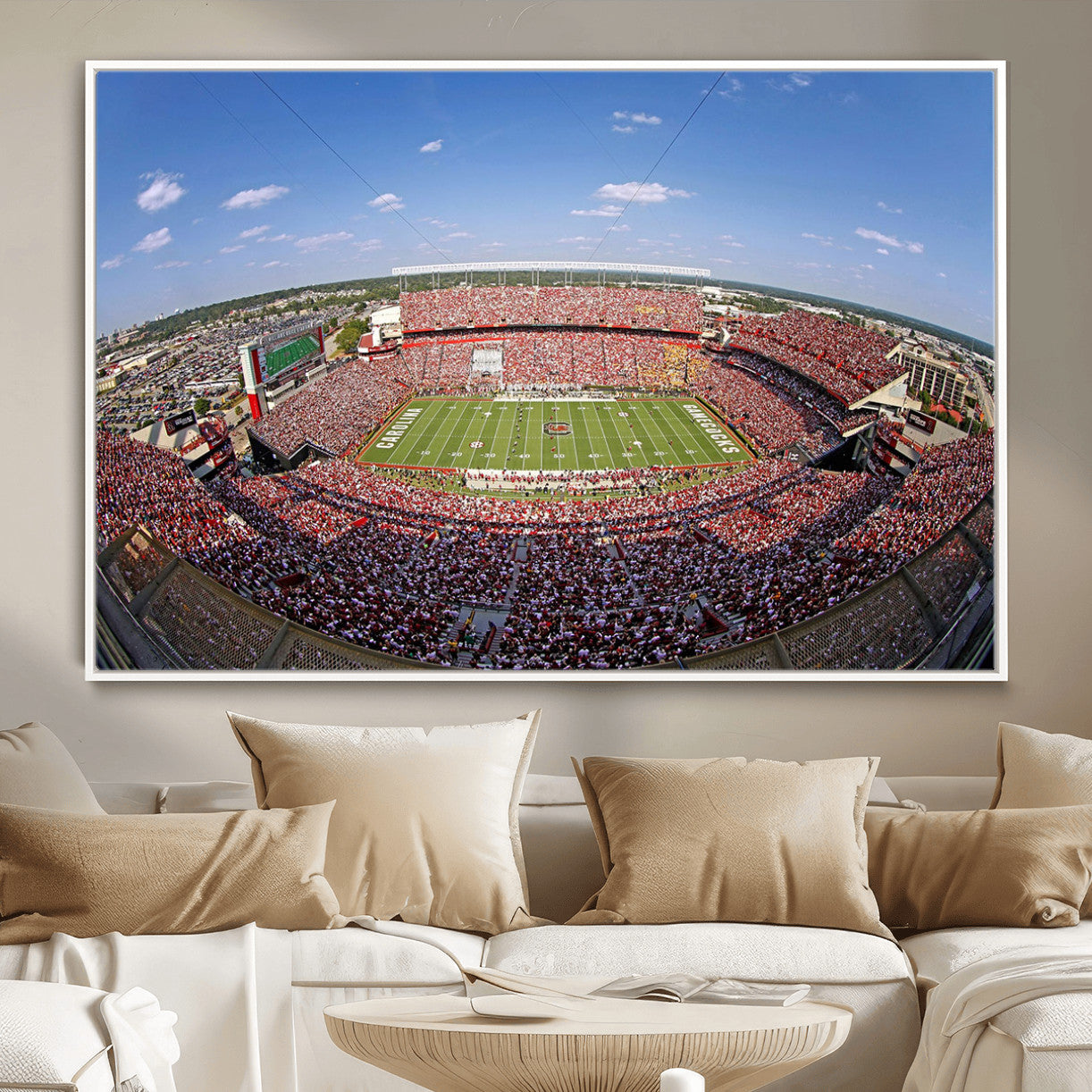 29492070-MGV-FC-36X24 - William Brice Stadium Wall Art Canvas Print – Stadium Crowd Sports Field Outdoor Event Football Game Artwork for Home Office