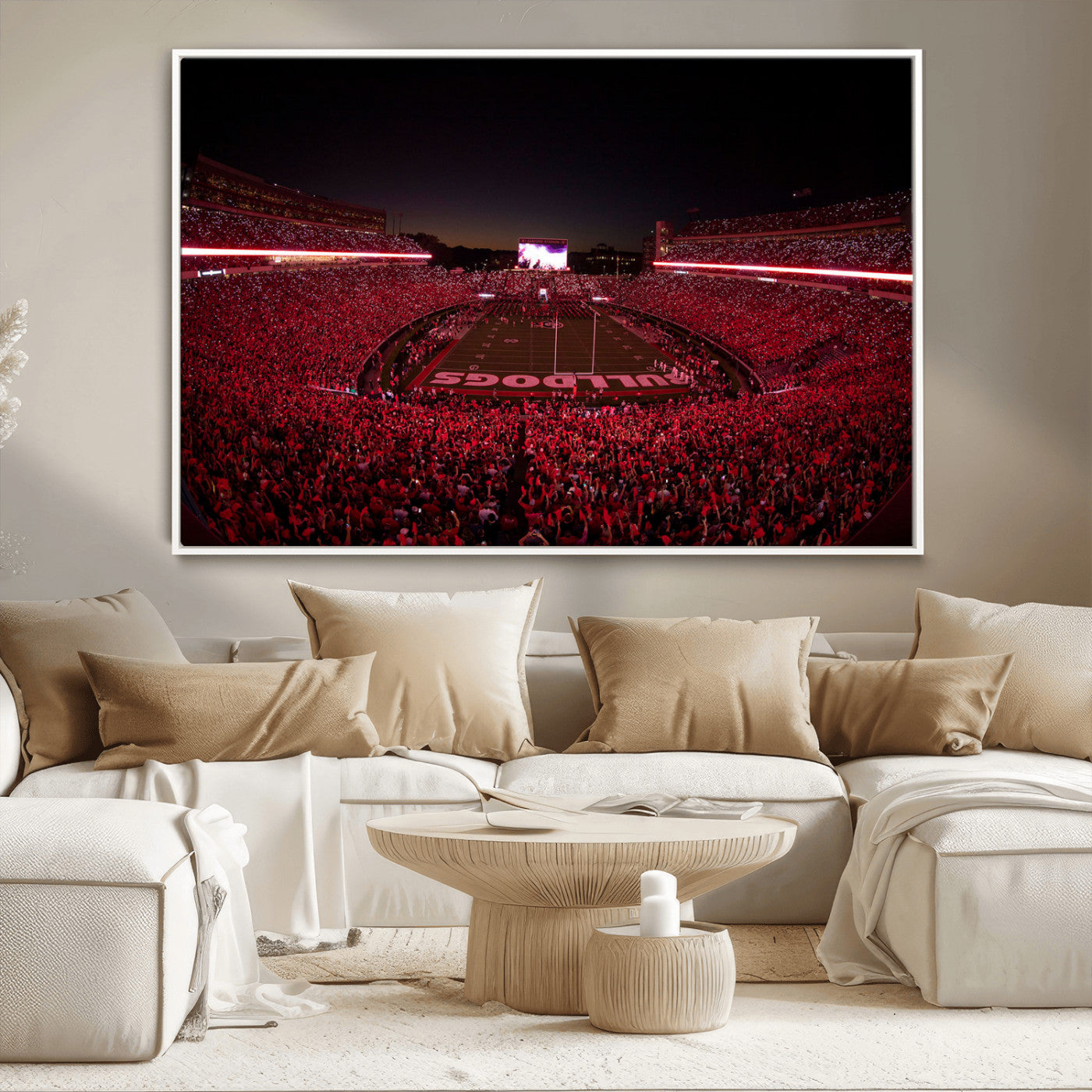 Dooley Stadium Wall Art Print, Sports Arena Canvas Wall Art, Dooley Field at Sanford Stadium Canvas Print, Modern Athletic Field Art Printing