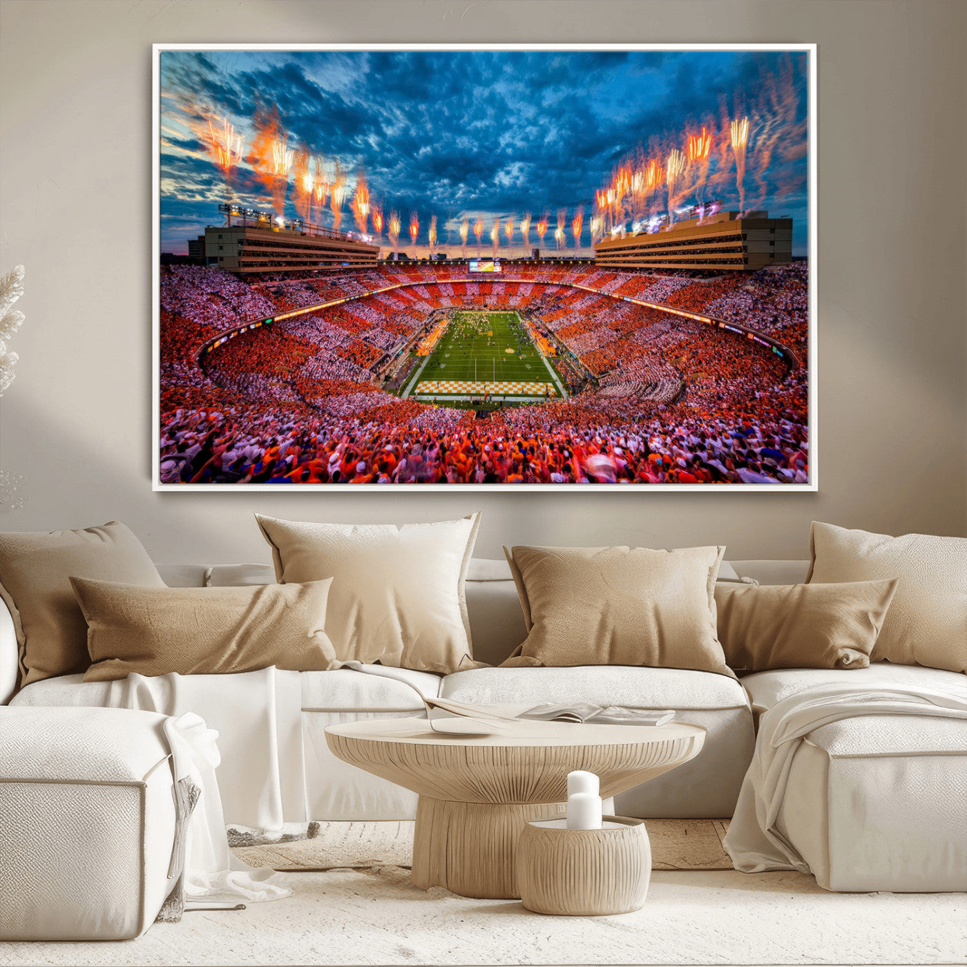 MGV-FC-36X24 - Tennessee Neyland Stadium Wall Art Print, Sports Arena Canvas Wall Art, Panoramic Stadium Canvas