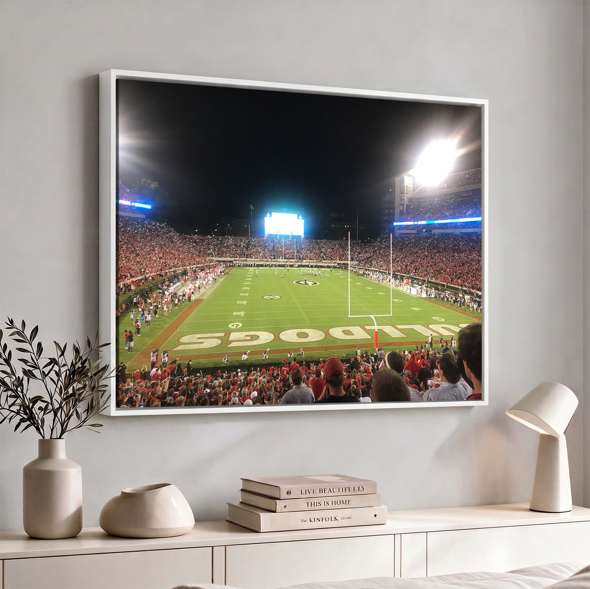 16230786-MGV-CV-36X24 - Dooley Stadium Wall Art, Sports Arena Panoramic Canvas Print, Modern Stadium Landscape Artwork for Home, Office