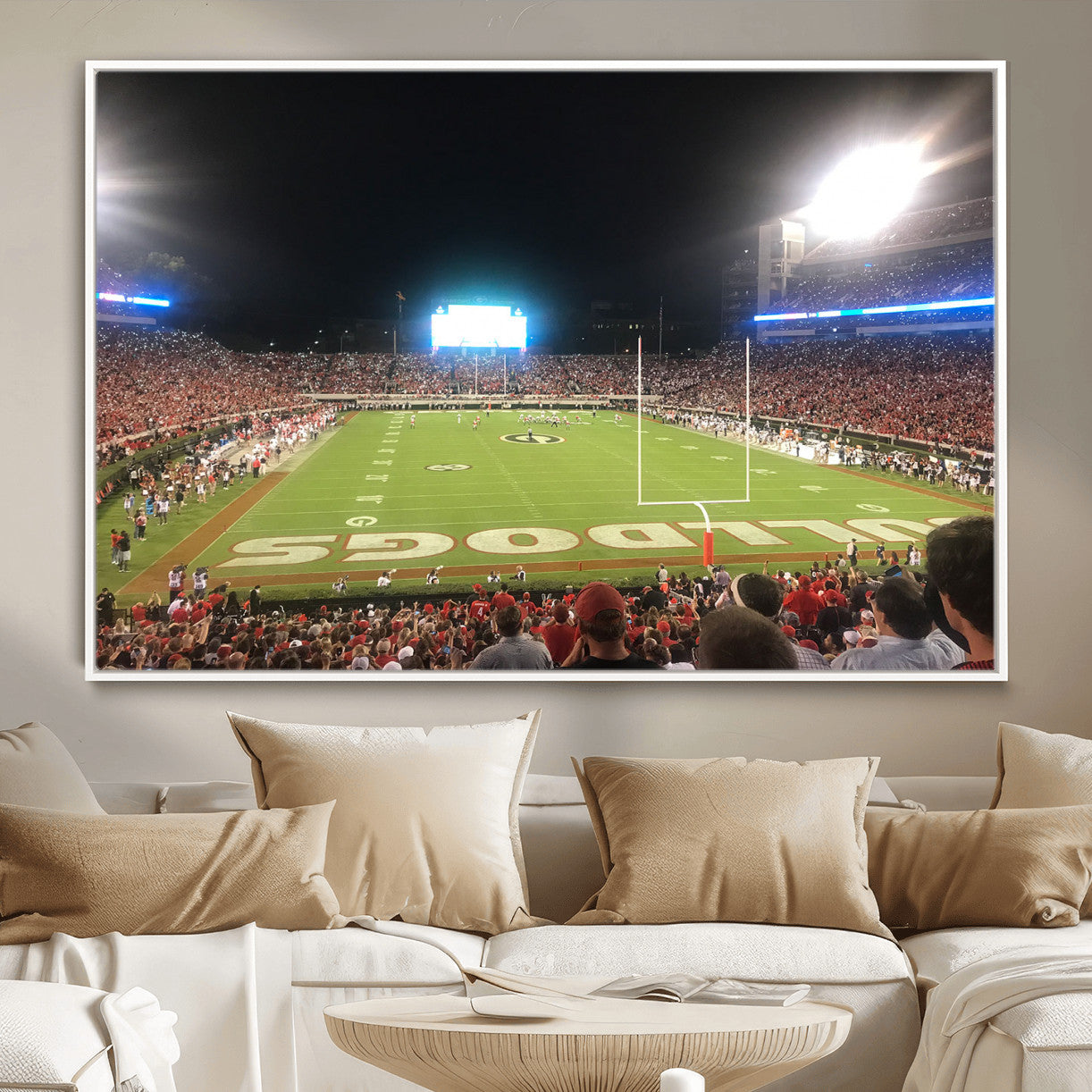 16230786-MGV-FC-36X24 - Dooley Stadium Wall Art, Sports Arena Panoramic Canvas Print, Modern Stadium Landscape Artwork for Home, Office