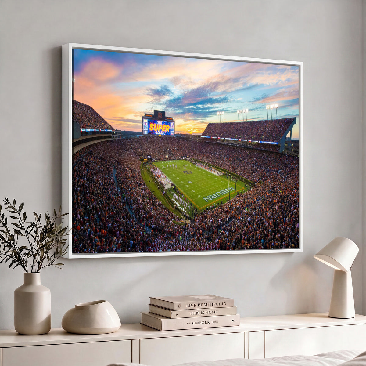29755746-MGV-CV-36X24 - Jordan-Hare Stadium Wall Art Canvas Print, Football Stadium