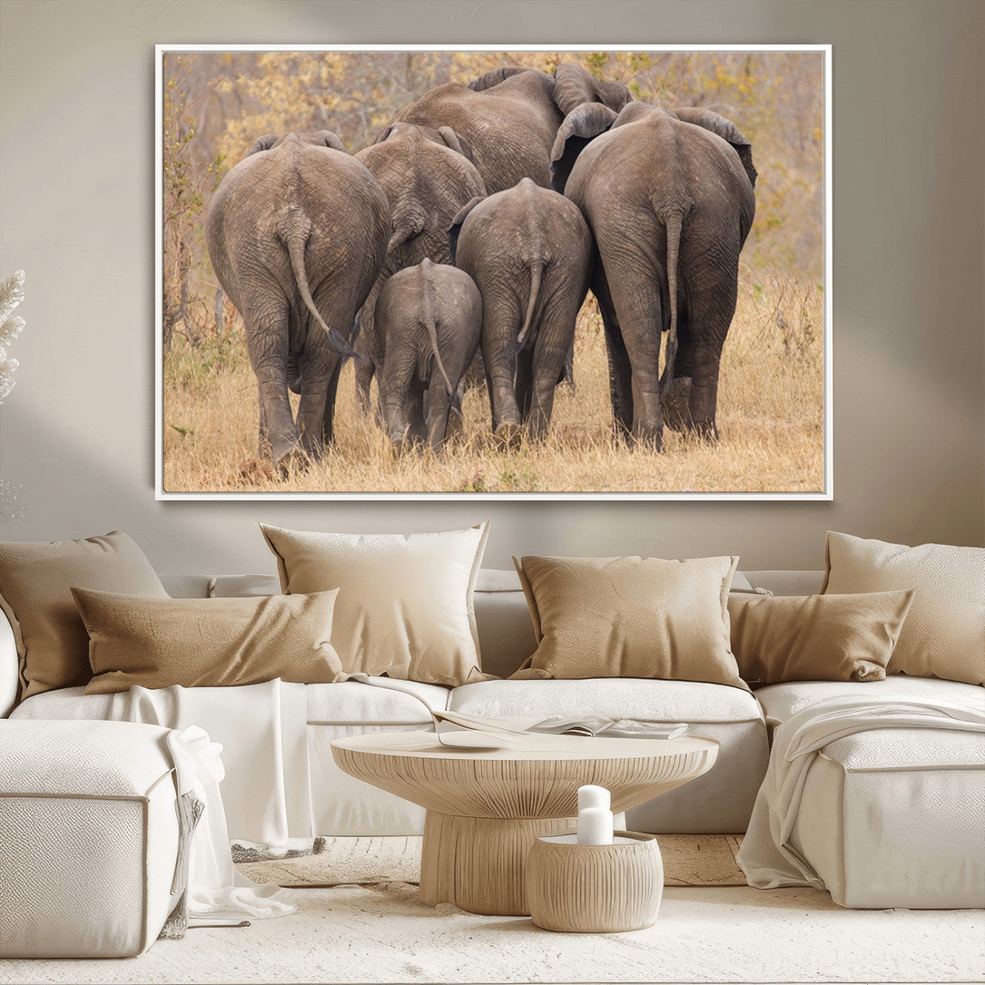 MGV-FC-36X24 - Wild Elephant Wall Art Canvas Print