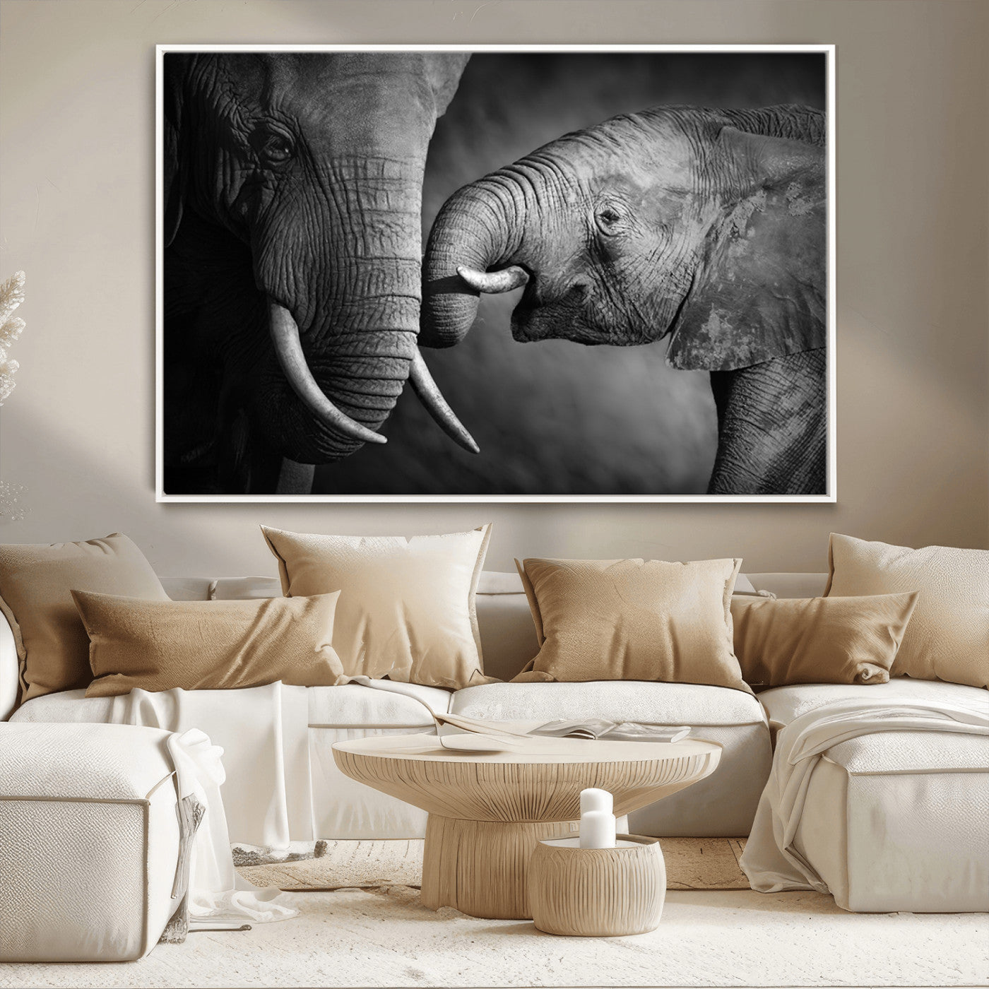 MGV-FC-36X24 - Wild Elephant Wall Art Canvas Print