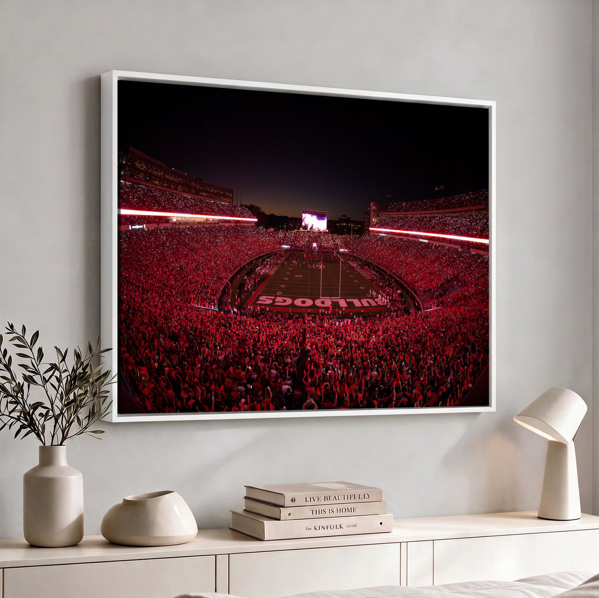 76277124-MGV-CV-36X24 - Sanford Stadium Wall Art Canvas Print – Georgia Bulldogs Football Artwork Print for Home, Office, and Sports Room Decor
