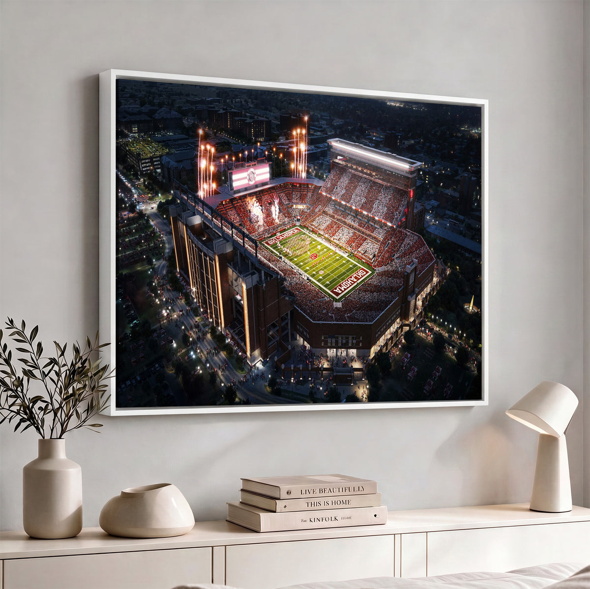 16867141-MGV-CV-36X24 - Oklahoma Memorial Stadium, Gaylord Memorial Stadium Wall Art