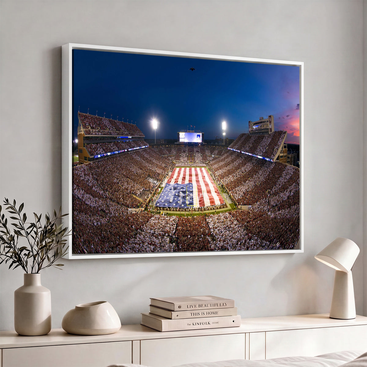 12979182-MGV-CV-36X24 - Oklahoma Sooners Memorial Stadium Wall Art Canvas Print