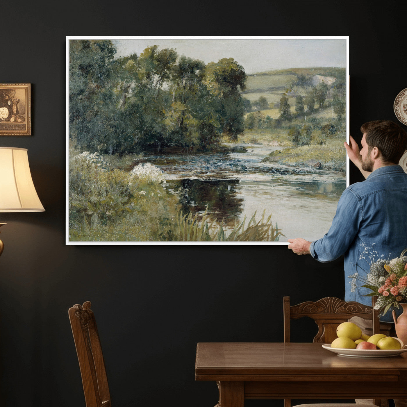63256010-MGV-CV-36X24 - Edward Mitchell Bannister Streamside Wall Art Canvas Print