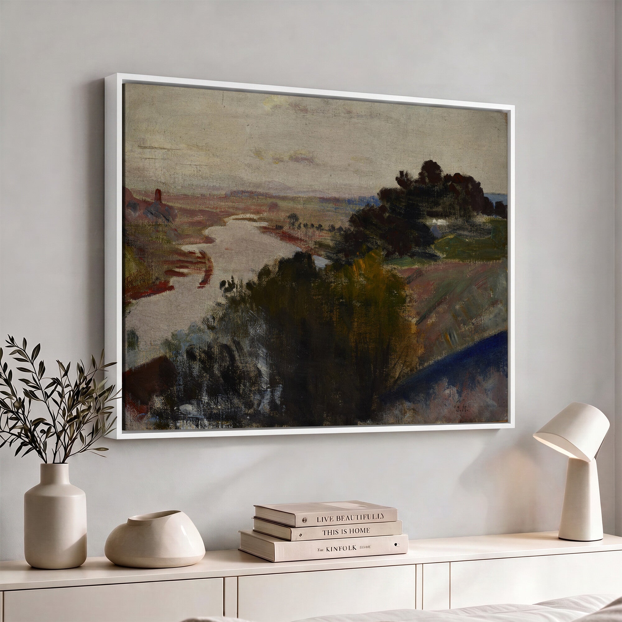 55507874-_Poster-30x20 - Jacek Malczewski Landscape at the Vistula Wall Art Canvas Print