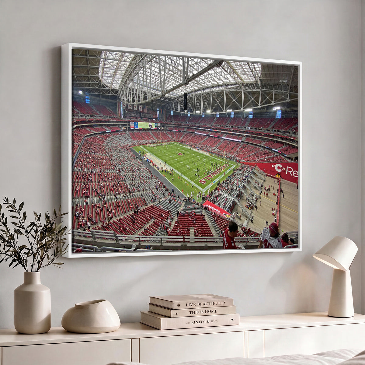 30579717-MGV-CV-36X24 - State Farm Stadium Canvas Wall Art, Arizona Cardinals Football Stadium Print, Glendale NFL Arena Panorama Artwork