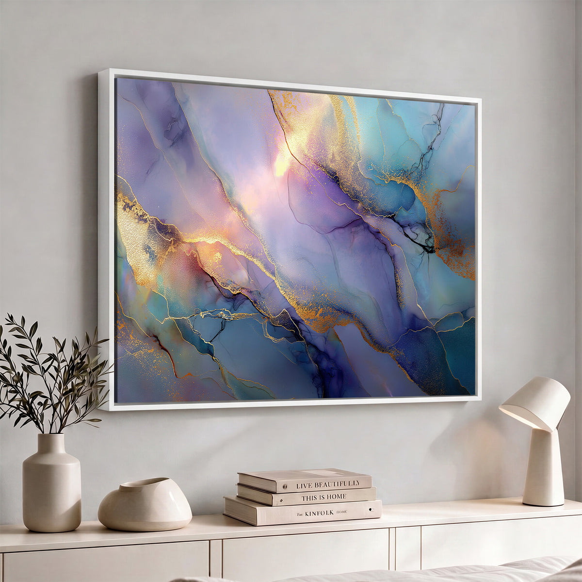 50939878-MGV-CV-36X24 - Colorful Abstract Canvas Wall Art Print, Vibrant Popup Color Art Print