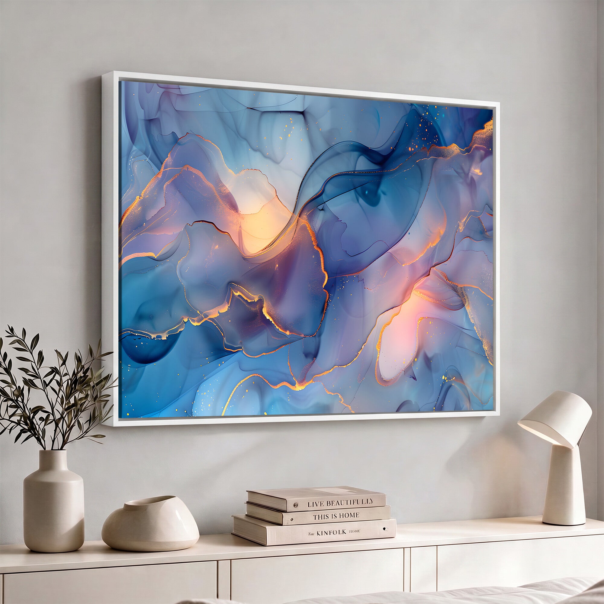 13710509-MGV-CV-36X24 - Colorful Abstract Canvas Wall Art Print, Vibrant Popup Color Art Print